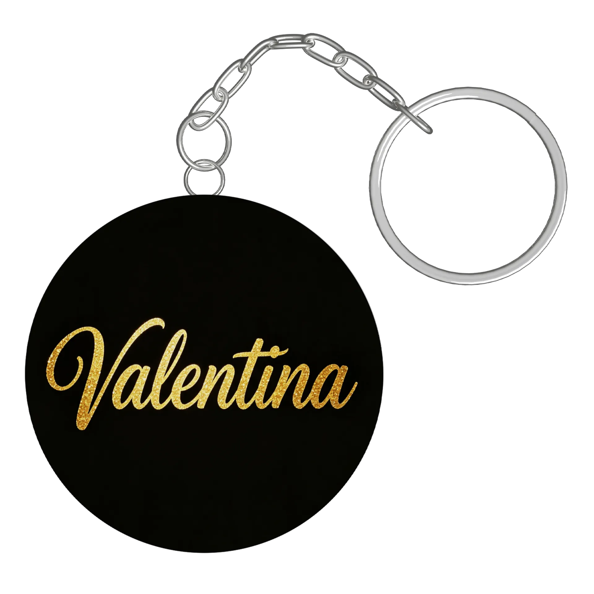 Chaveiro MDF Gold Valentinha Estampa Script Ouro - Imagem 2
