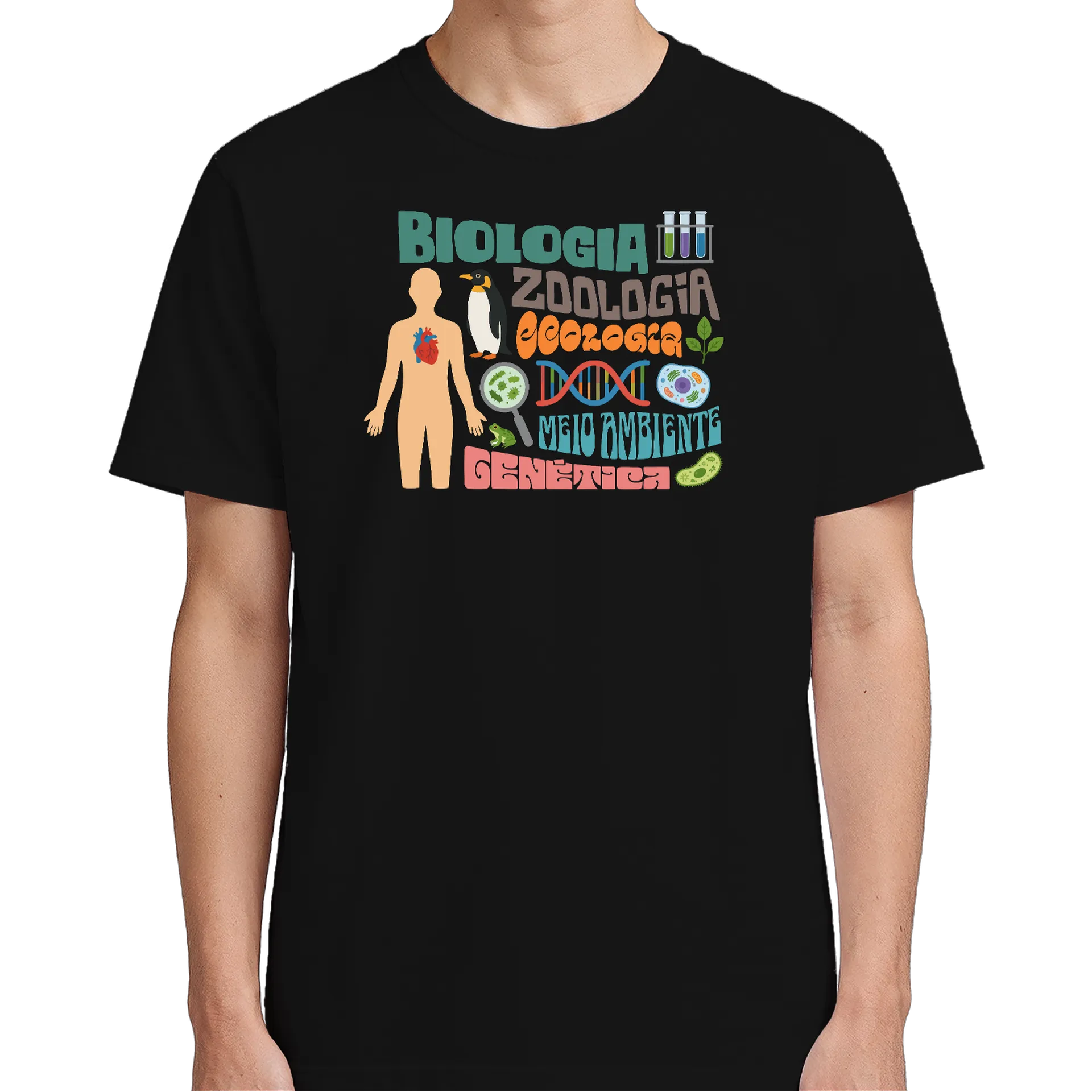 Camiseta Biologia Zoologia Genética 100% Algodão - Imagem 5