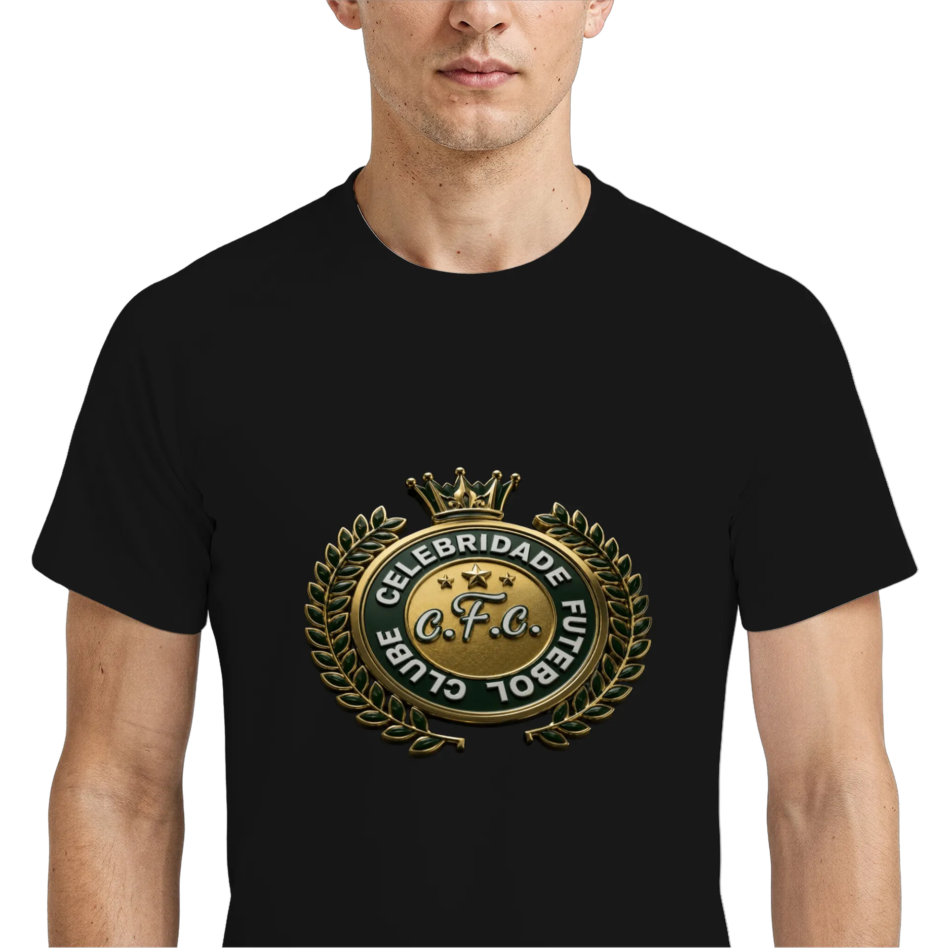 Camiseta DryFit preta com escudo do celebridade de celebridade.f.c_ — imagem 4 de 6