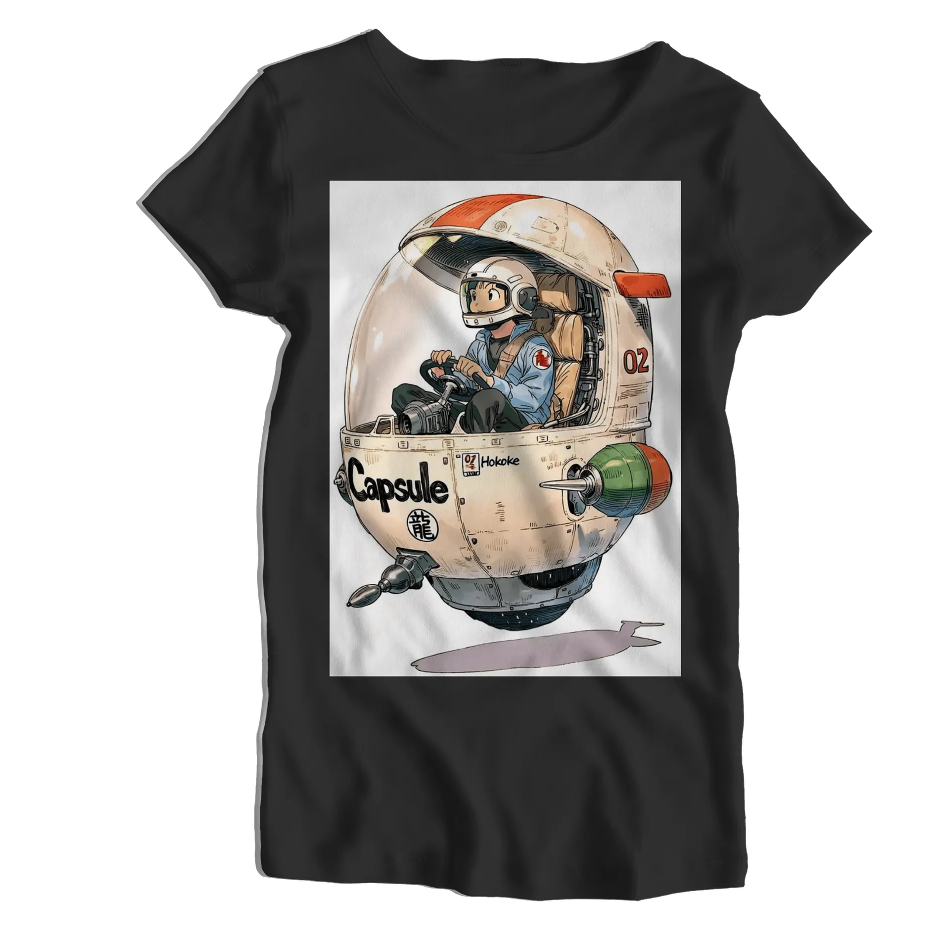 Camiseta Babylook Cápsula Espacial Piloto Anime 100% Algodão - Imagem 1