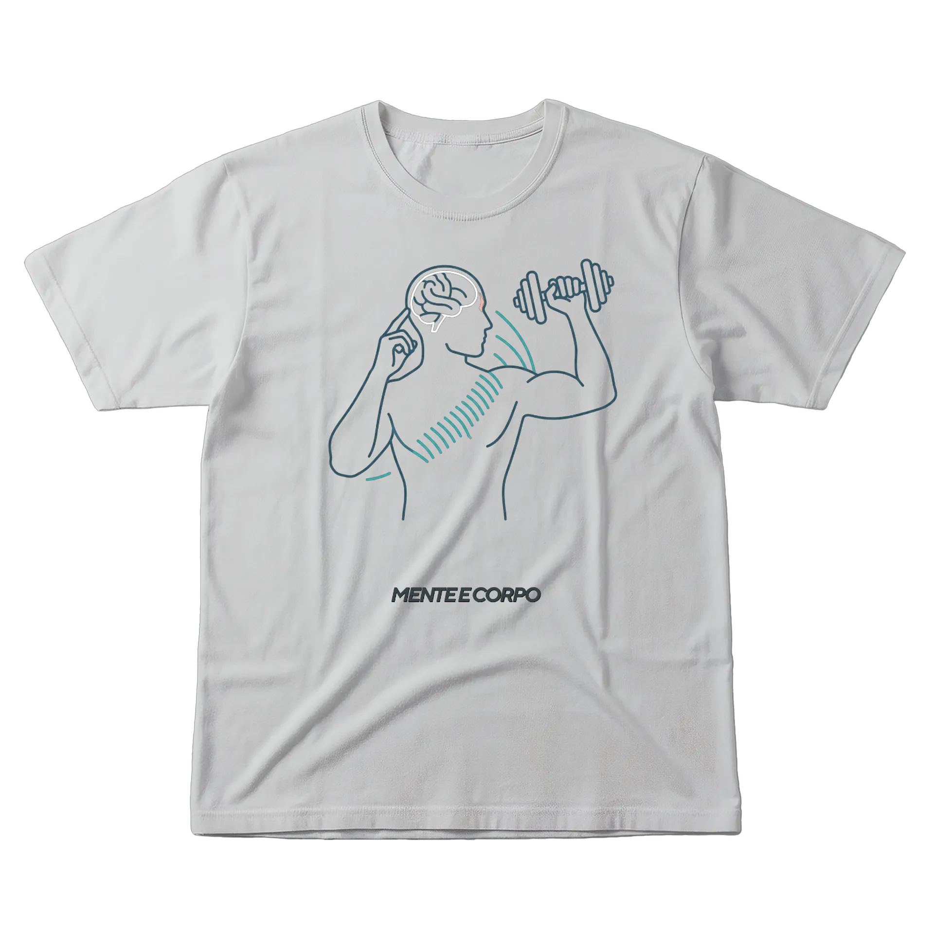 Camiseta Mente e Corpo Estampa 100% Algodão - Imagem 1