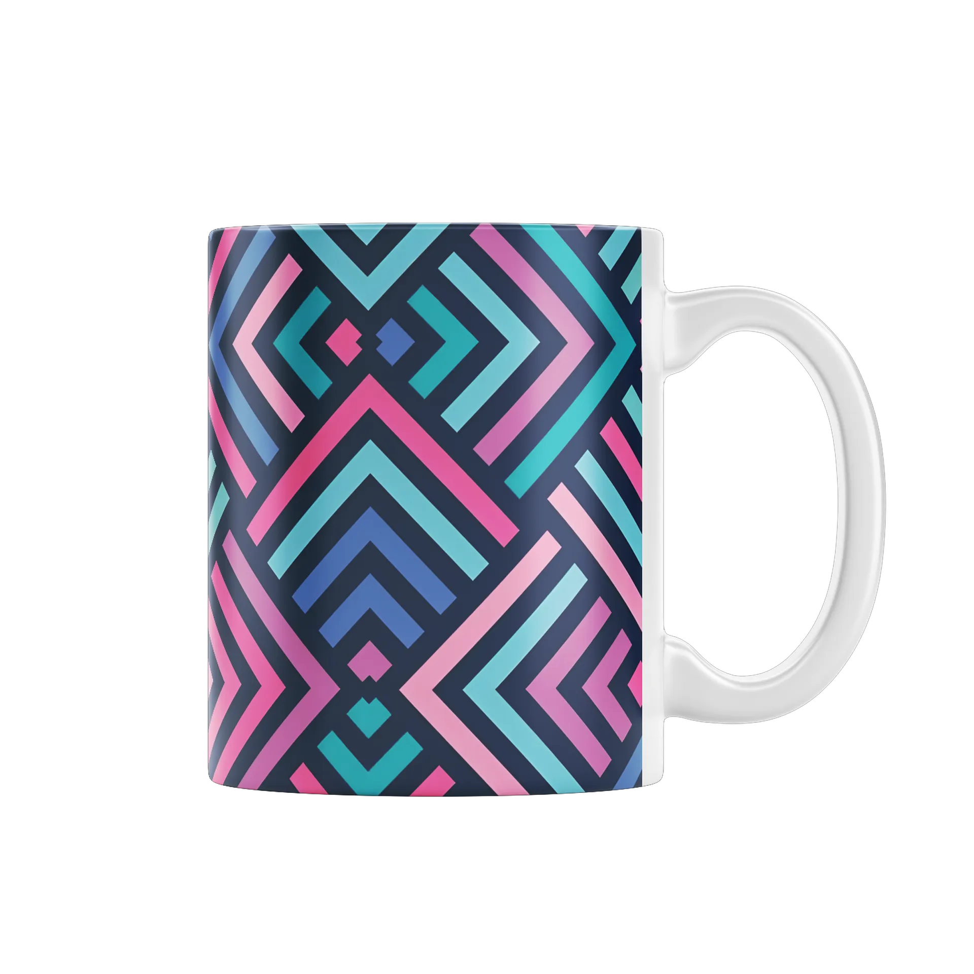 Caneca Estampa Geométrica Neon 325ml - Imagem 1