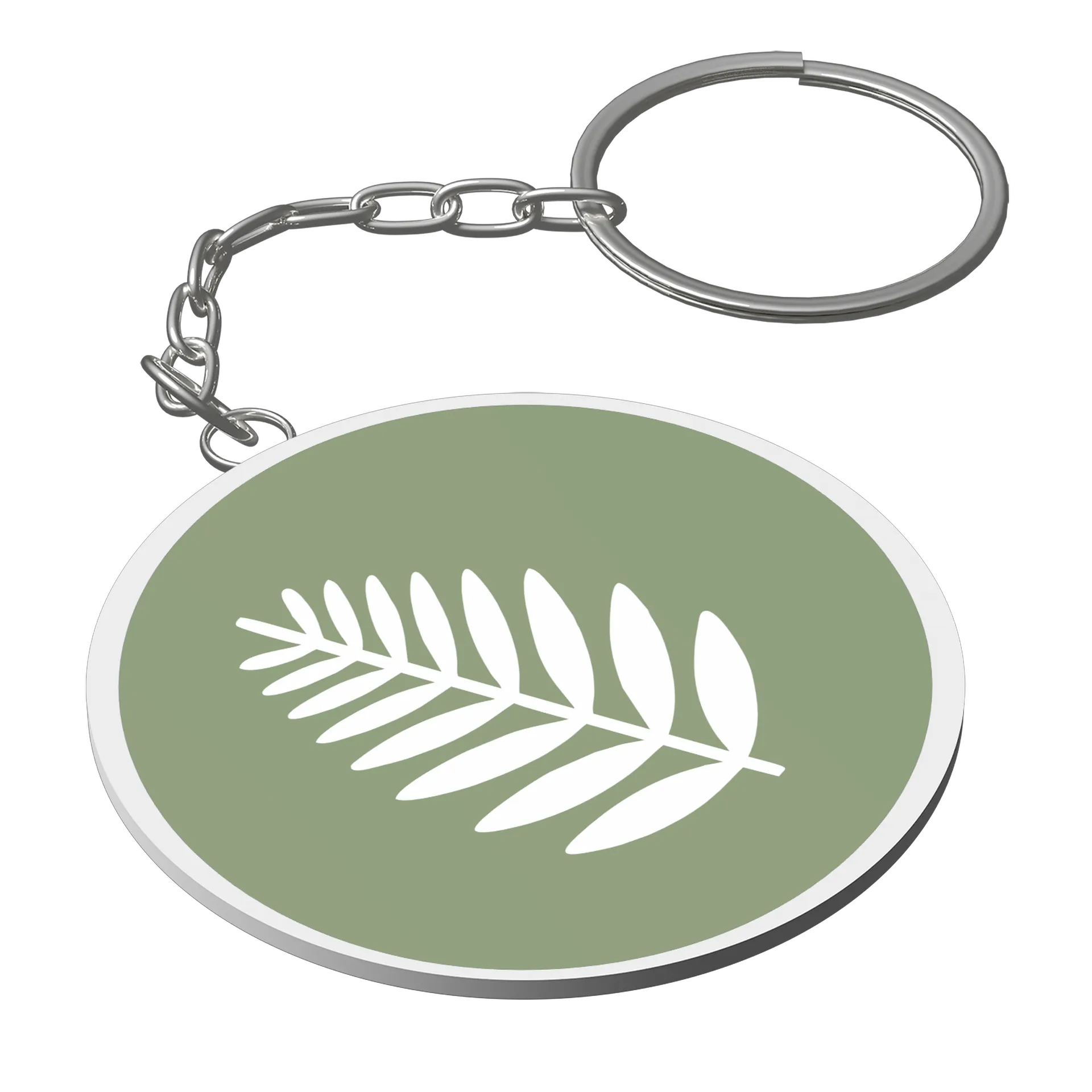 Chaveiro MDF Folha Verde 5x5cm - Imagem 1
