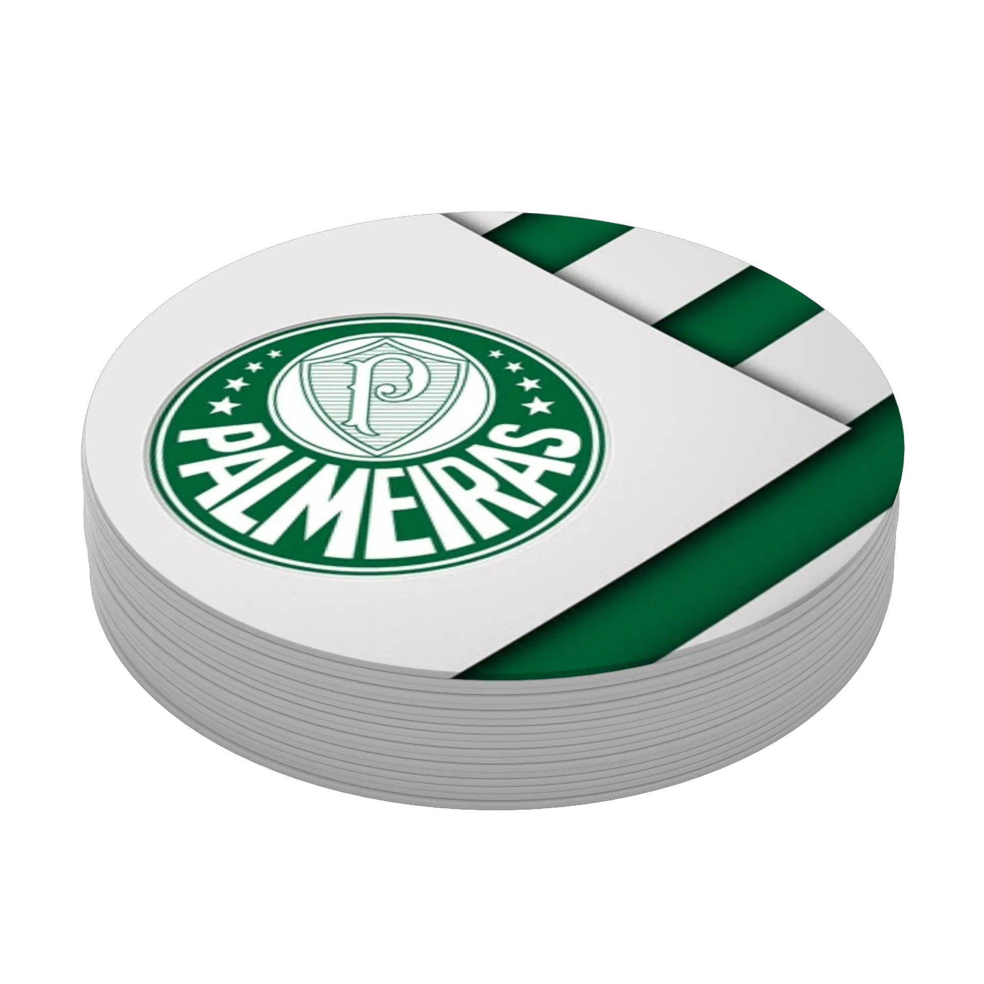 Porta-copo MDF Logotipo Palmeiras Verde e Branco - Imagem 4