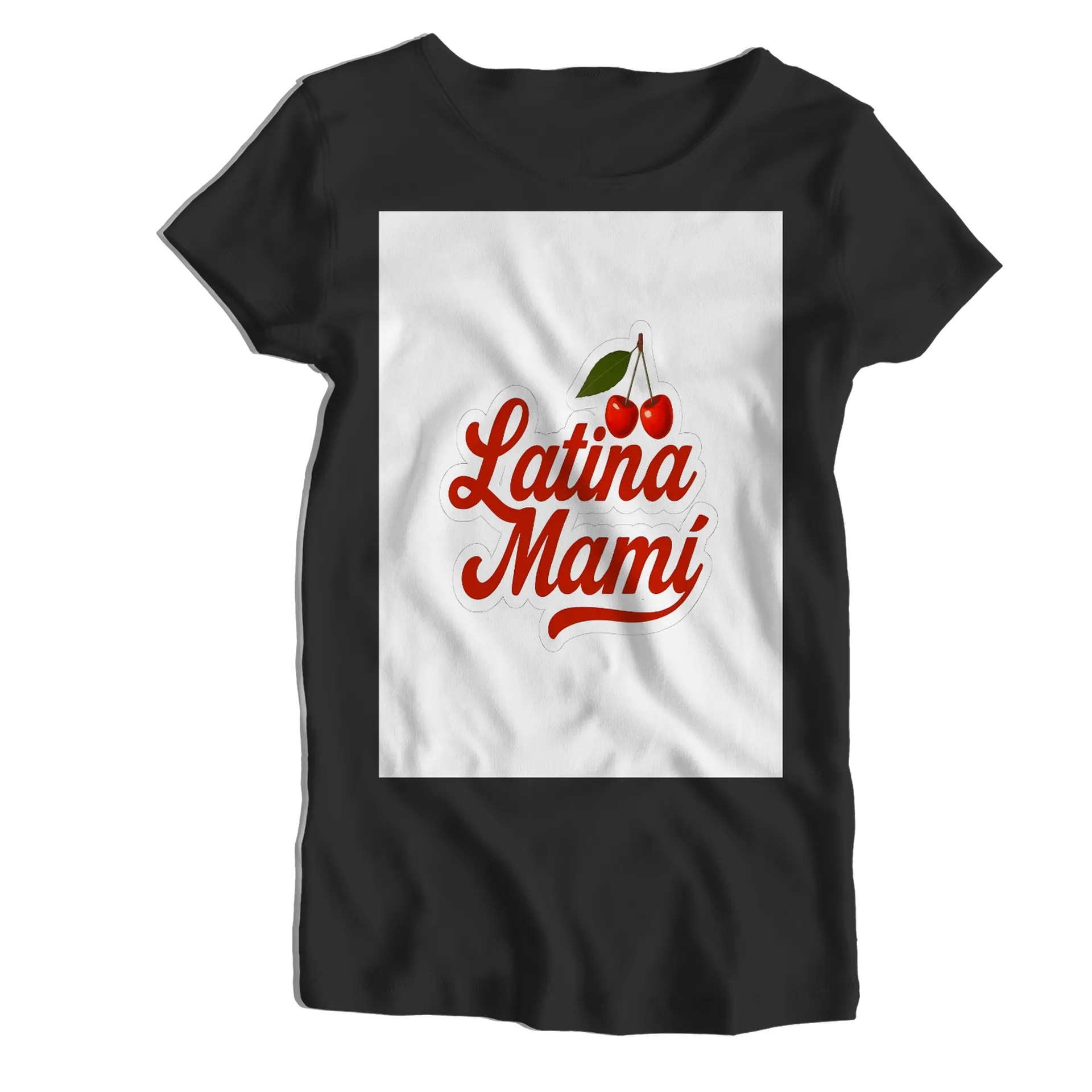 Camiseta Babylook Estampa Tipográfica Latina Mani Cerejas - Imagem 1