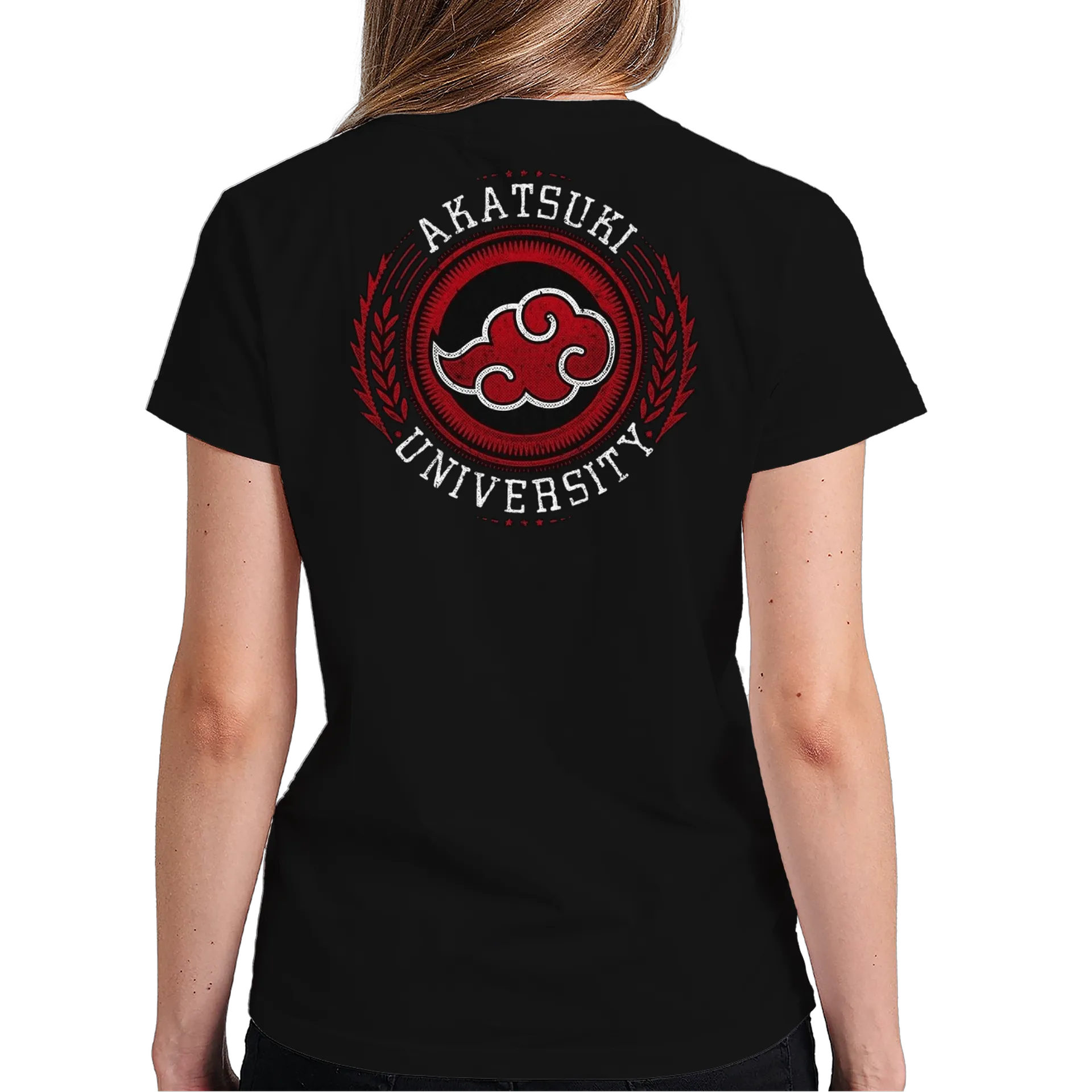 Camiseta Akatsuki University Estampa Vermelha 100% Algodão - Imagem 6