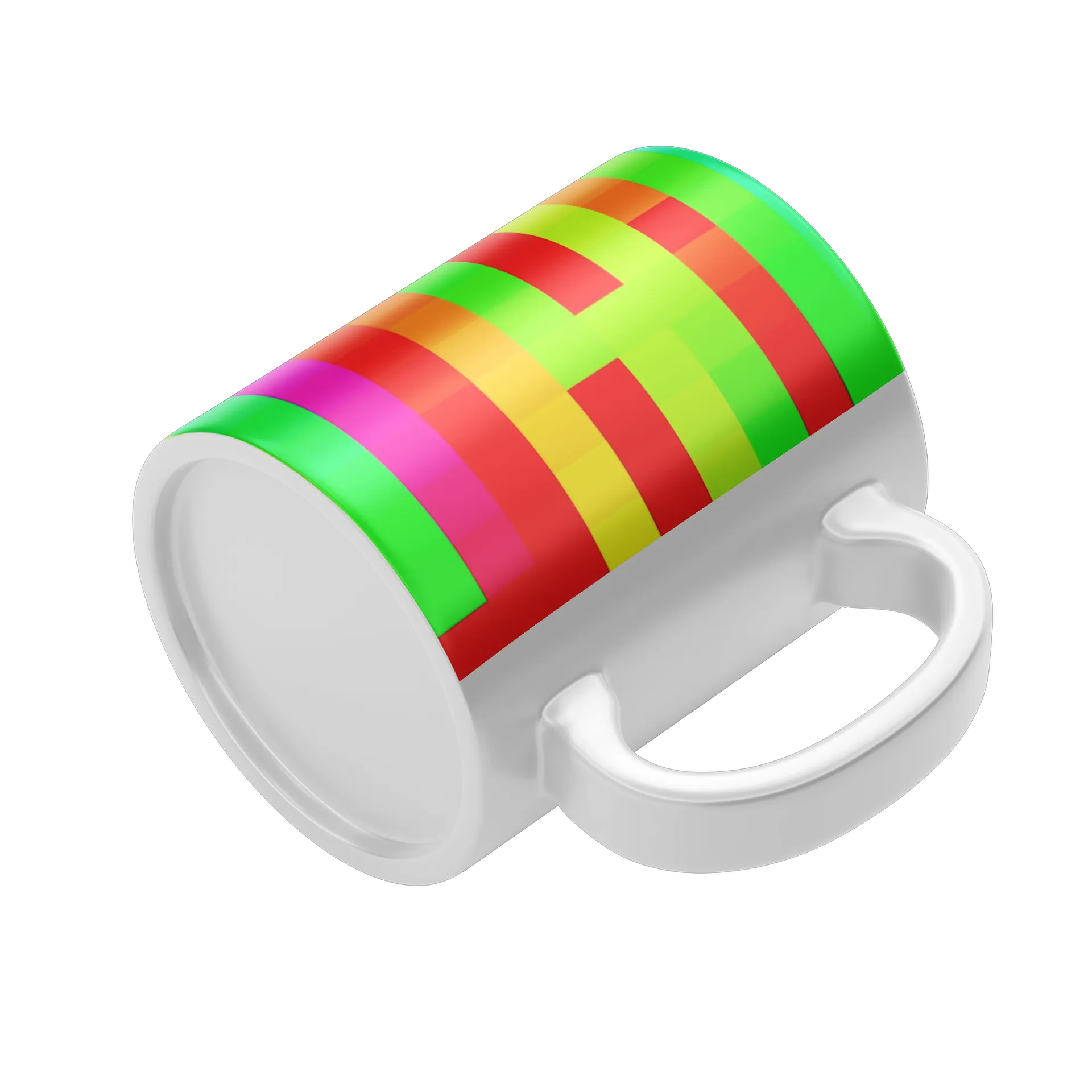 Caneca Porcelana Arte Neon Streamer 325ml - Imagem 5