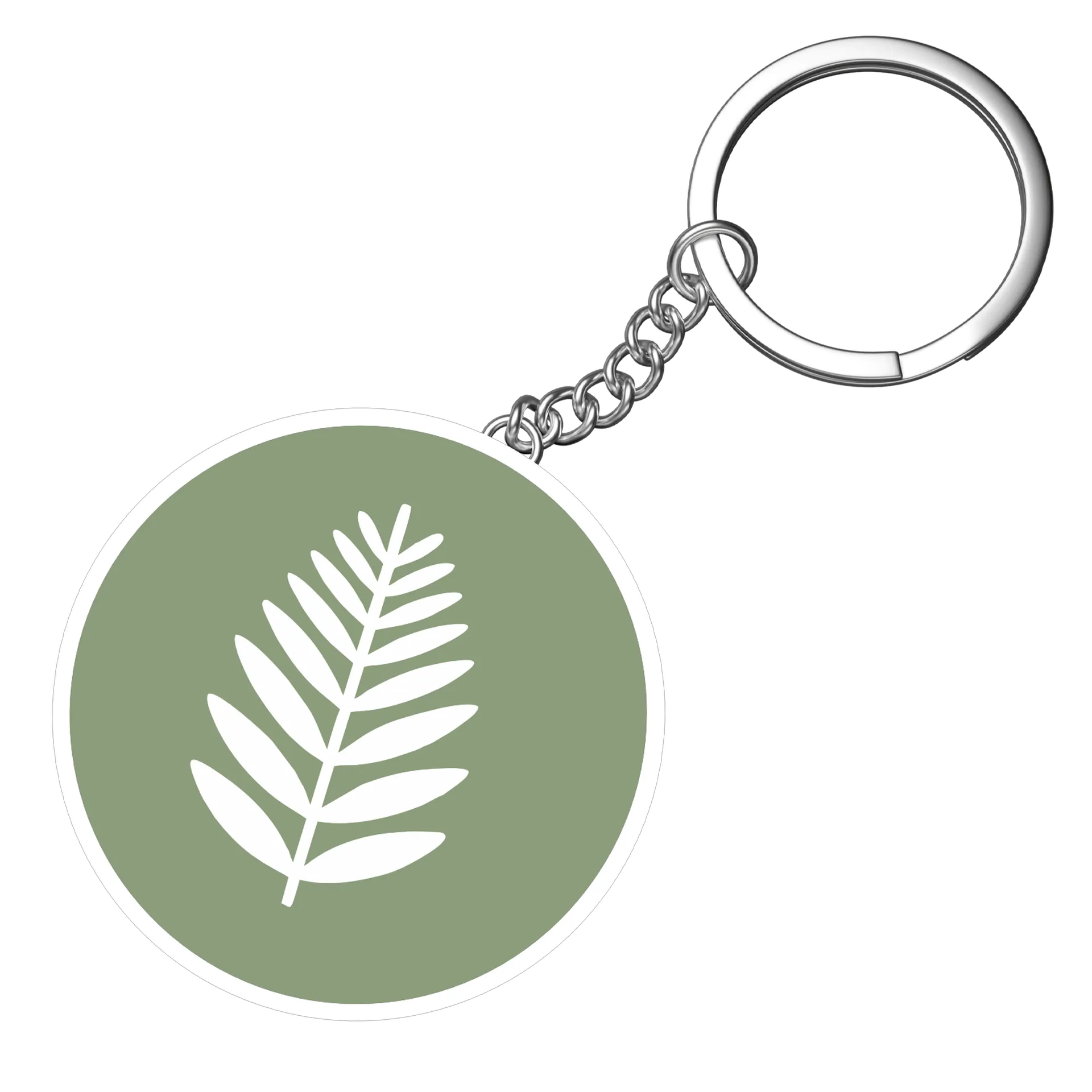 Chaveiro MDF Folha Verde 5x5cm - Imagem 4