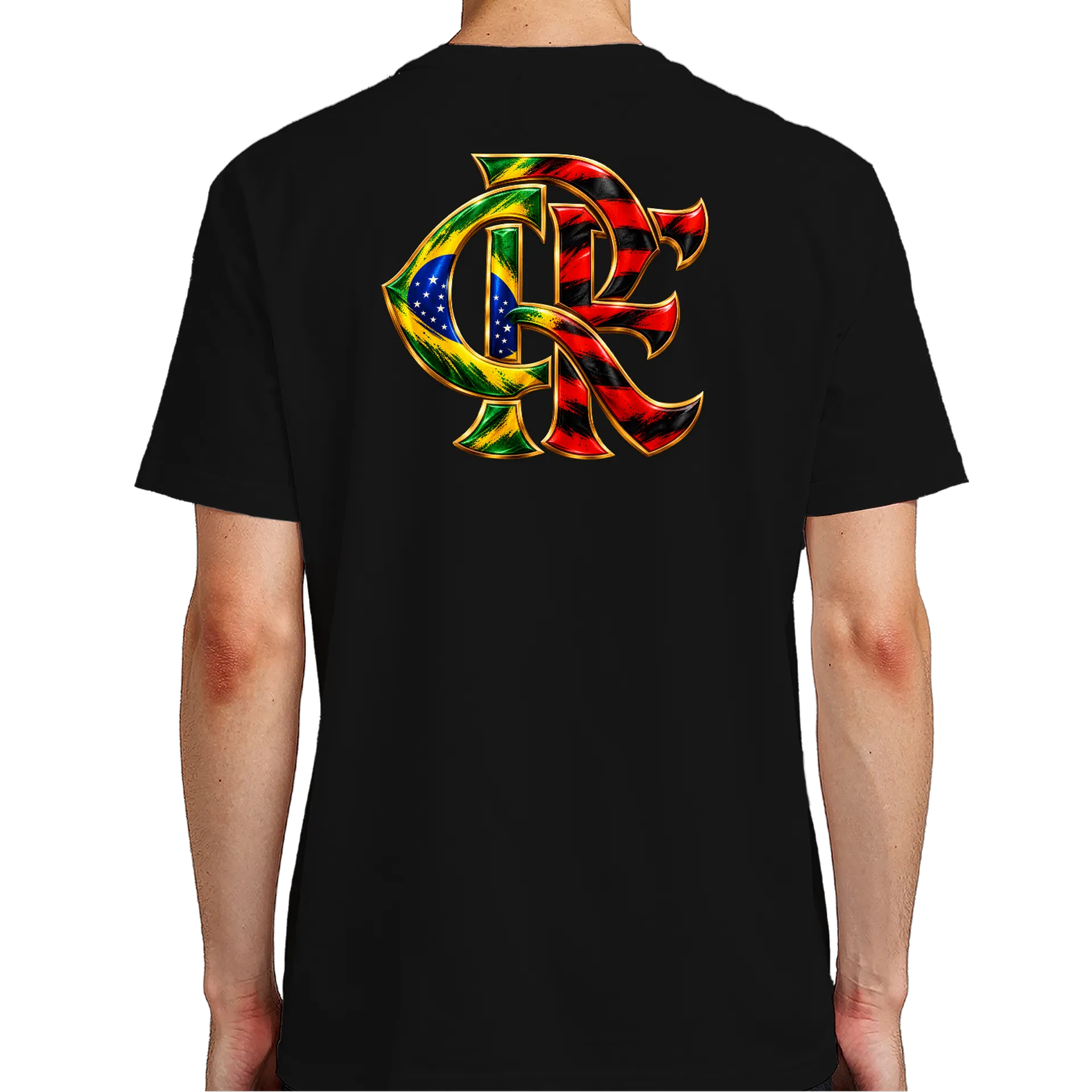 Camiseta Flamengo Urubu Tipográfica 100% Algodão - Imagem 6