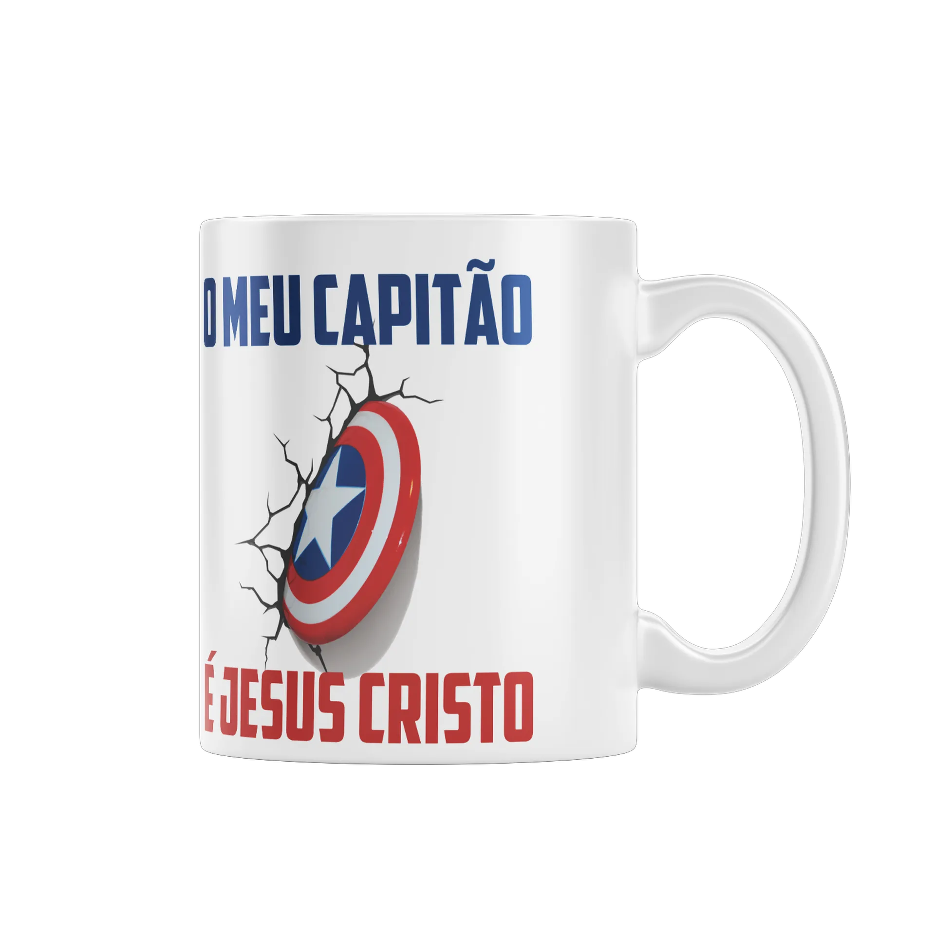 Caneca Porcelana Escudo Jesus Cristo 325ml de Redeem Wear