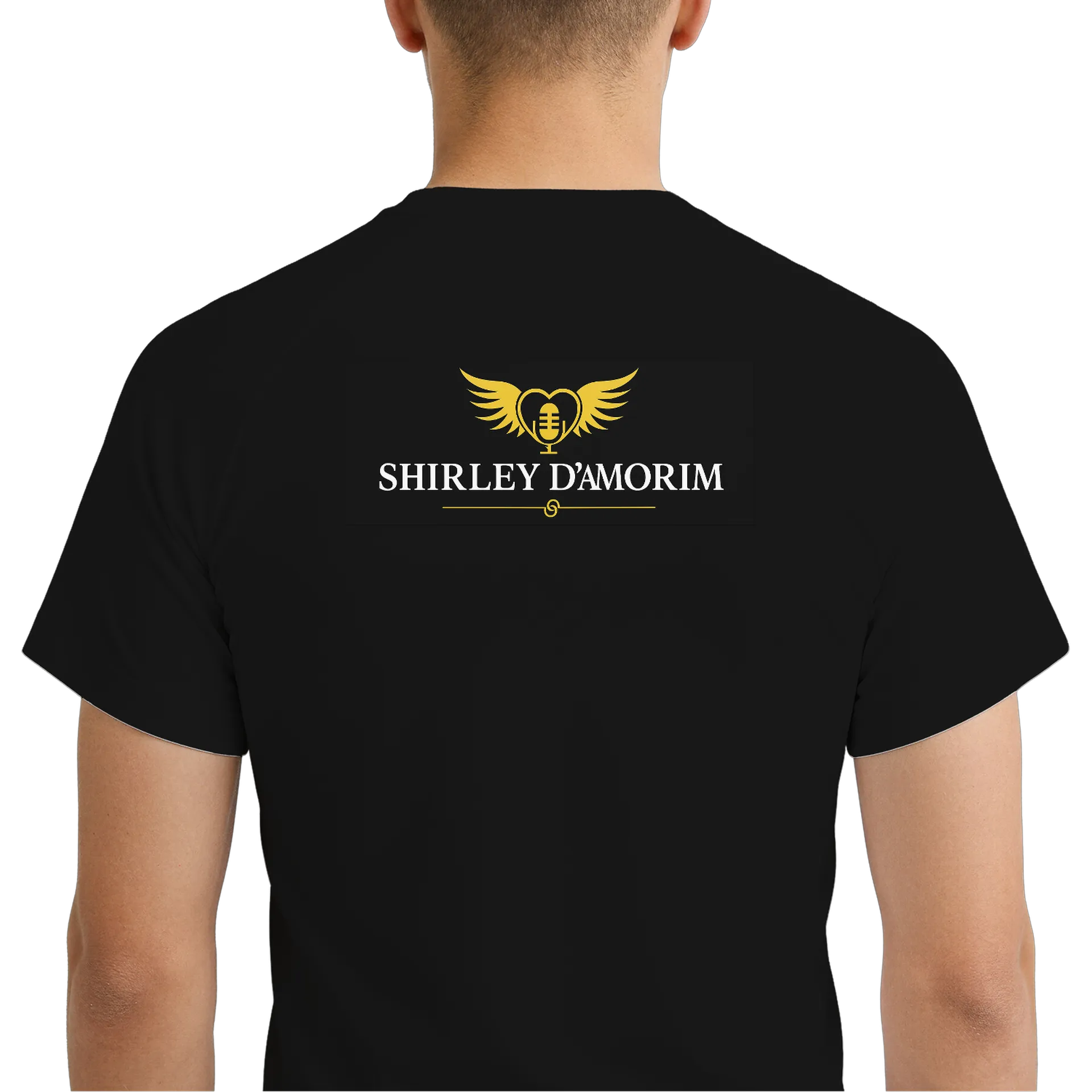 Camiseta Dry Fit Celebração Floral Dourado Preto - Imagem 6