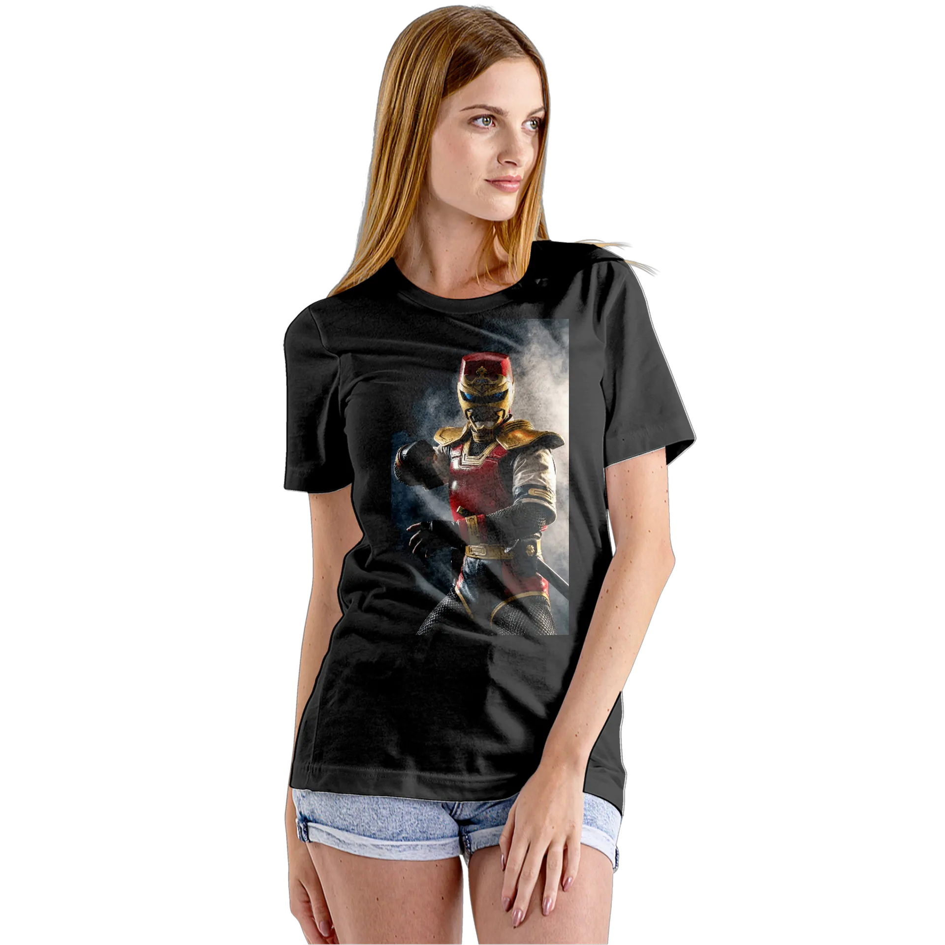 Camiseta Babylook Guerreiro de Capacete Vermelho 100% - Imagem 5