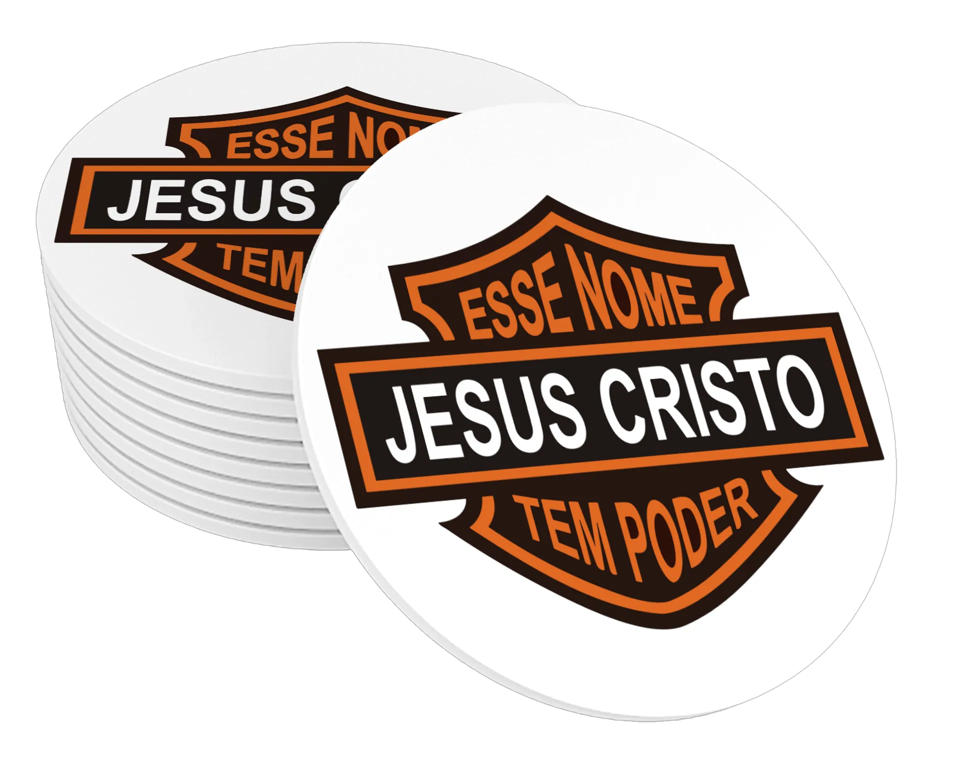 Porta-copo MDF Estampa Jesus Cristo Tem Poder - Imagem 1