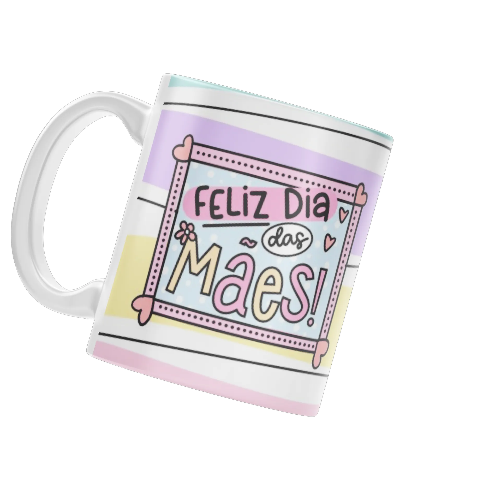 Caneca Porcelana Feliz Dia das Mães 325ml - Imagem 3