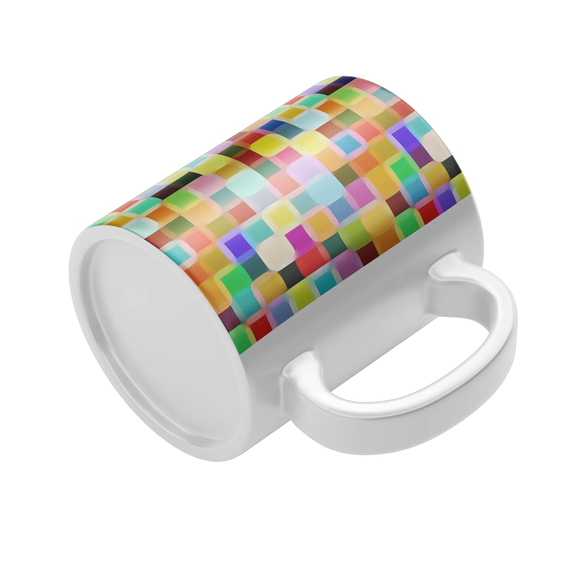 Caneca Personalizada Estampa Abstrata Color Block 325ml - Imagem 4
