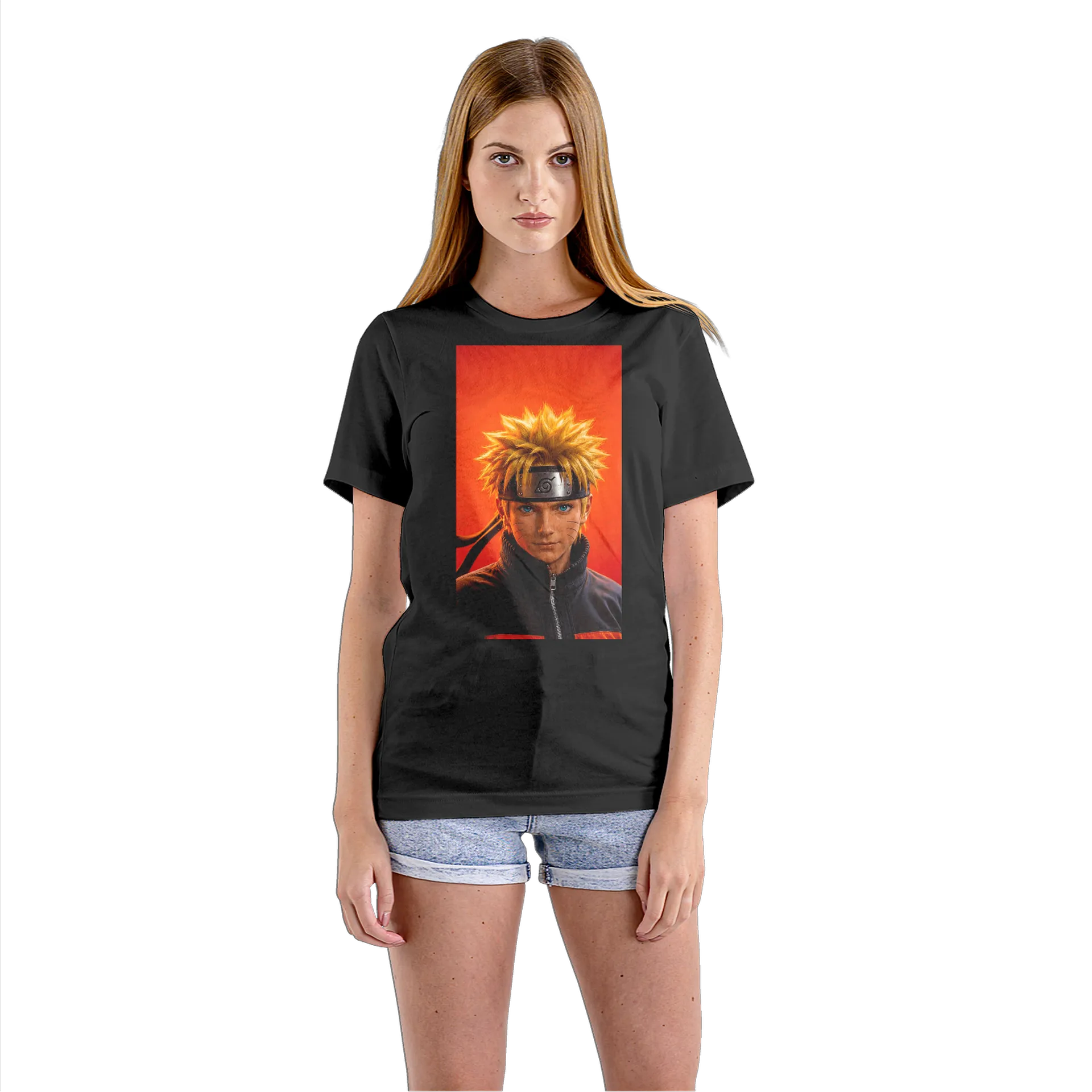Camiseta Babylook Naruto Anime Cabelo Loiro 100% Algodão - Imagem 3