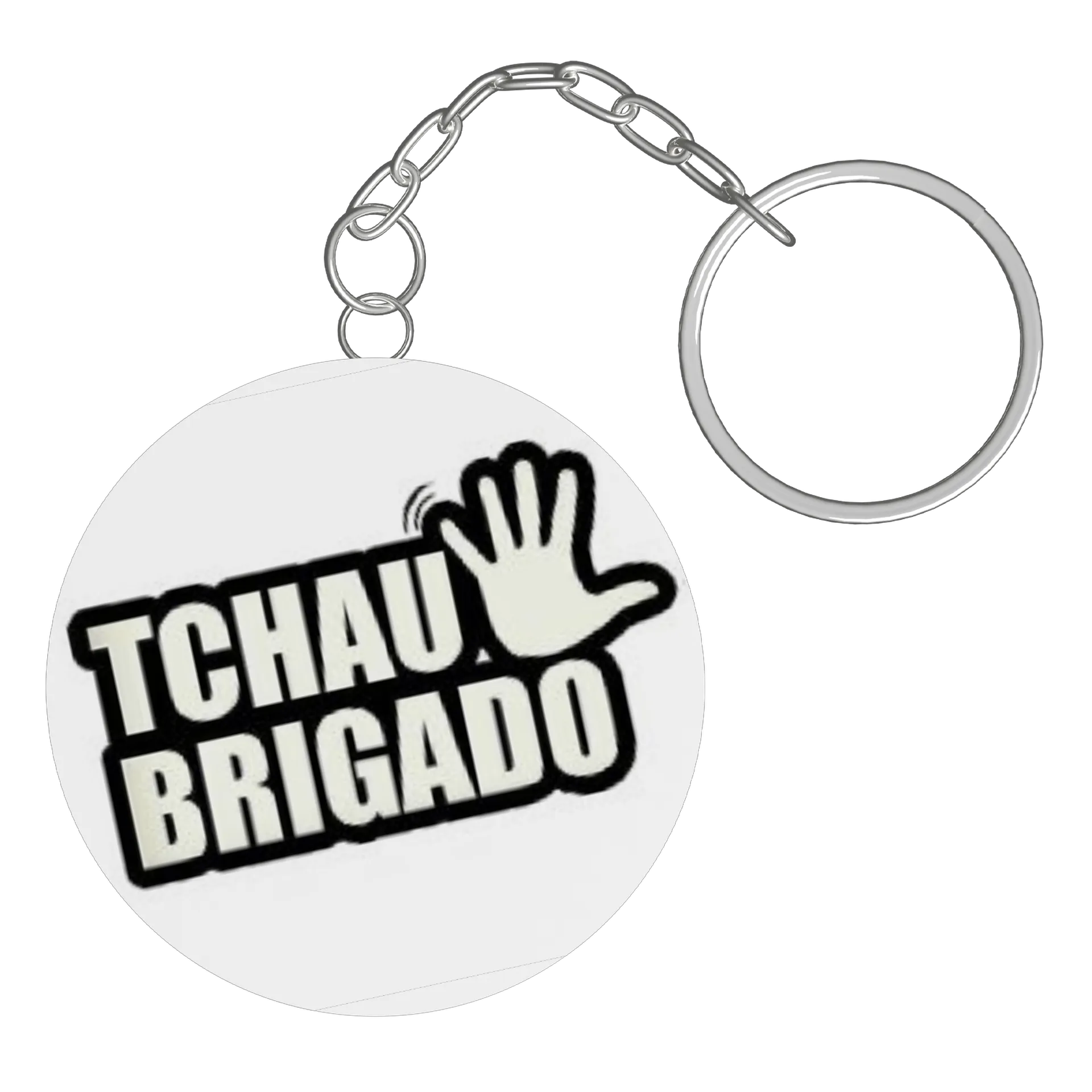 Chaveiro MDF Estampa Tchau Obrigado 5x5cm - Imagem 3