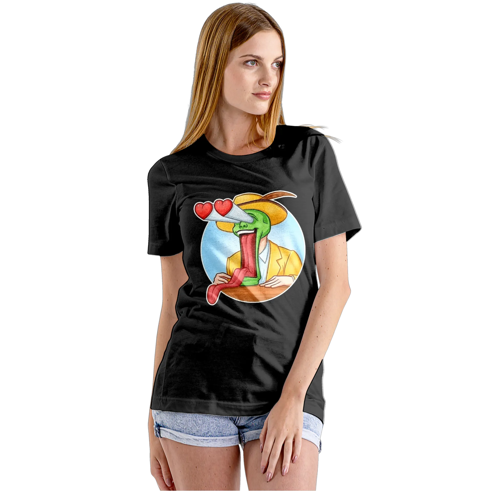 Camiseta Babylook Camaleão Cartunesco com Chapéu 100% - Imagem 5