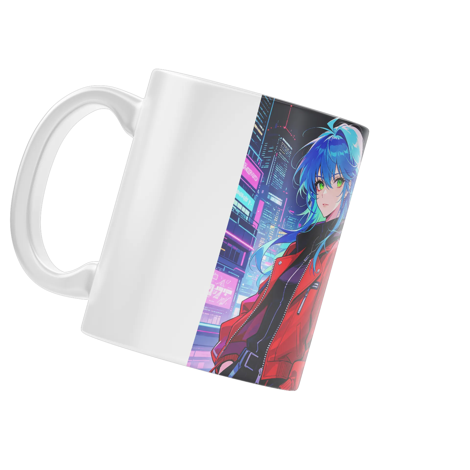 Caneca Ilustração Anime Garota Azul 325ml - Imagem 4