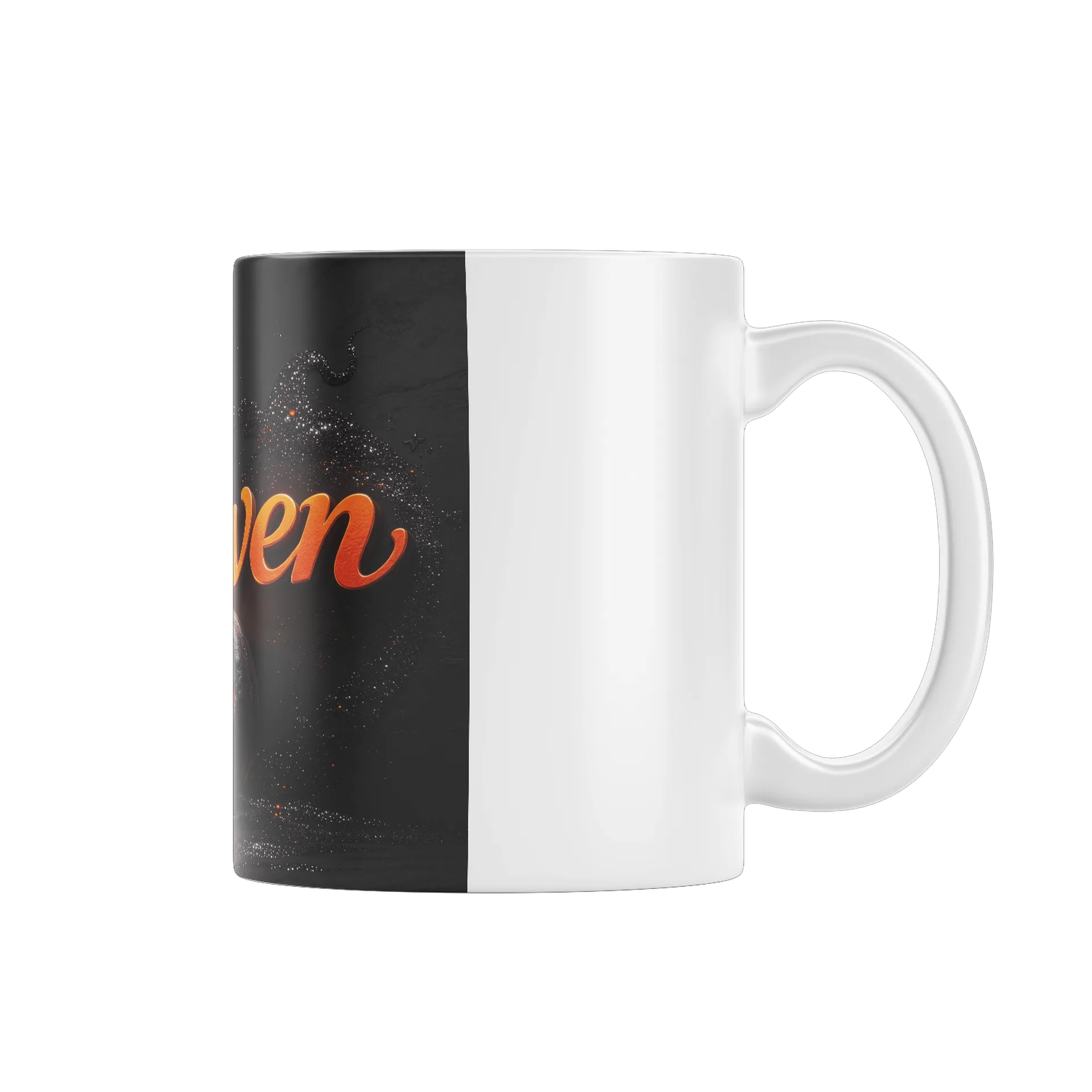 Caneca Abóbora de Halloween Tipografia Laranja 325ml - Imagem 1