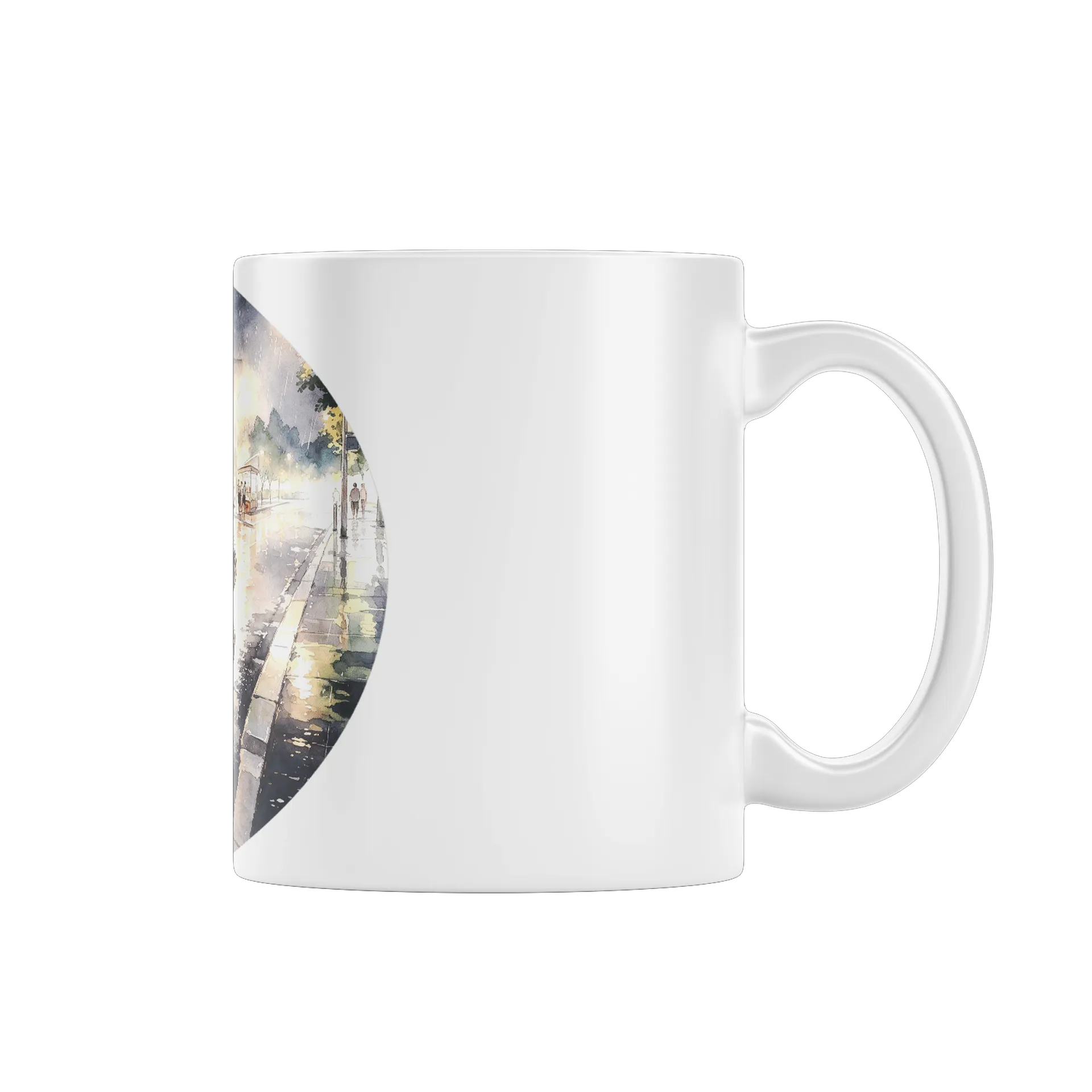 Caneca Porcelana Casal Andando de Bicicleta 325ml - Imagem 1