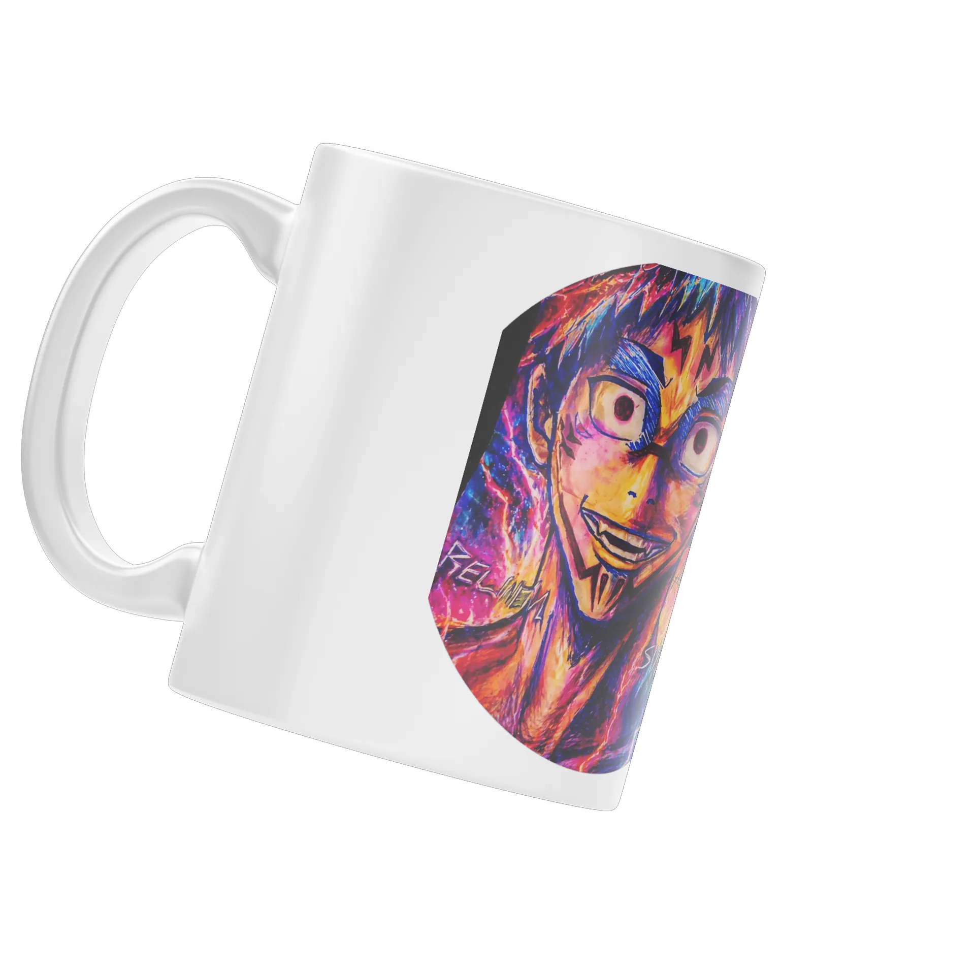 Caneca Porcelana Goku Neon 325ml - Imagem 4