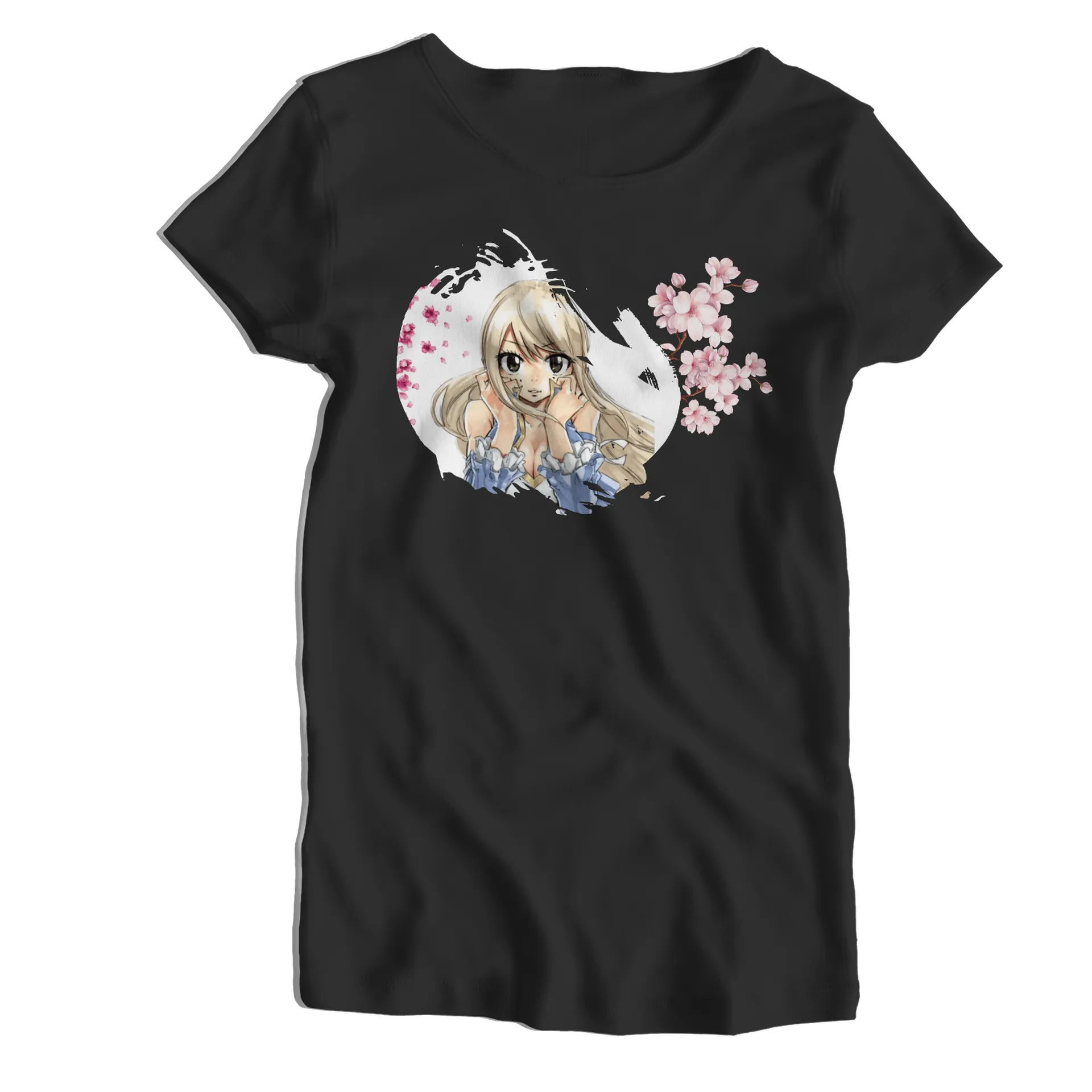Babylook Fairy Tail Anime Flores 100% Algodão - Imagem 1