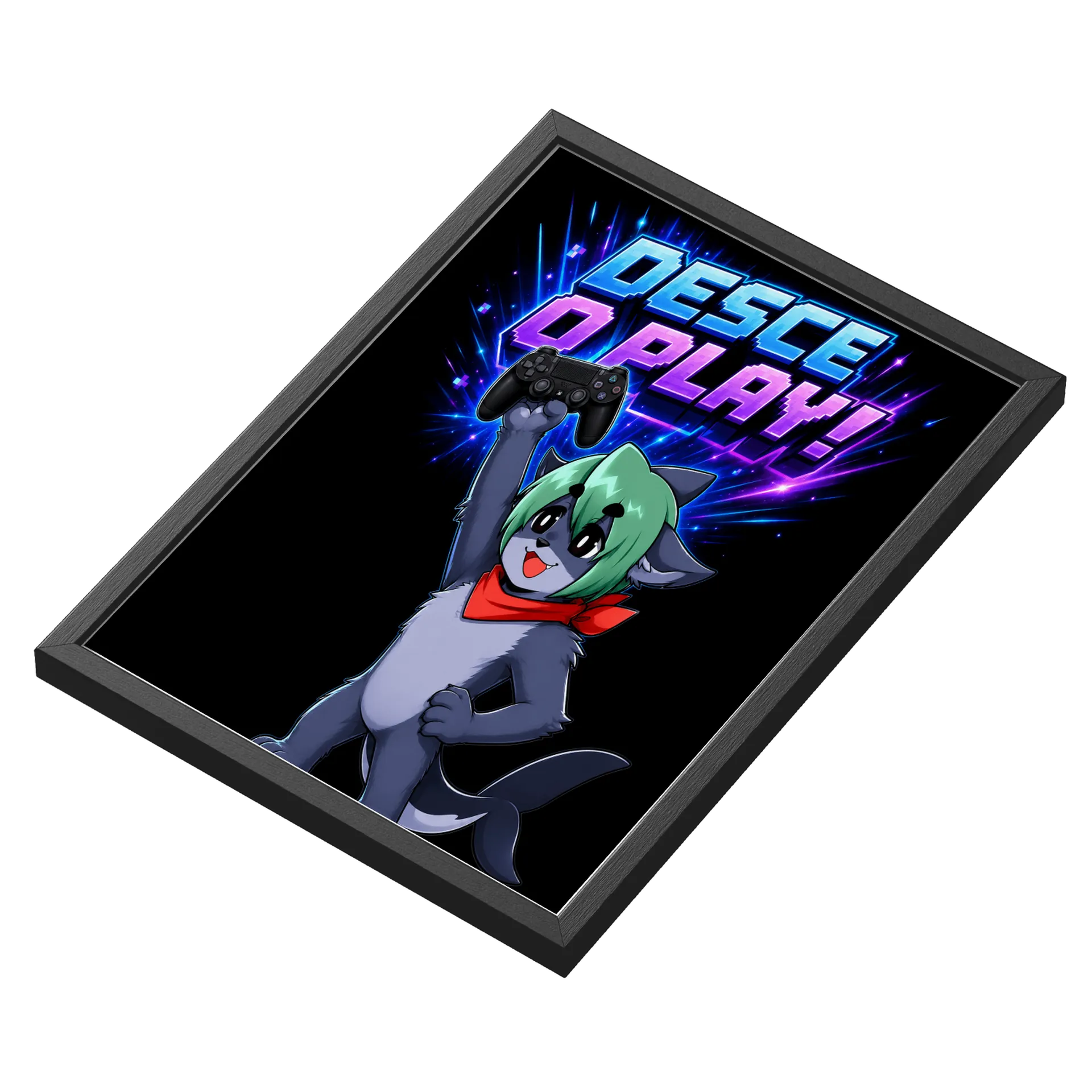 Quadro Estampa Personagem Gamer A3 MDF e Vidro - Imagem 3