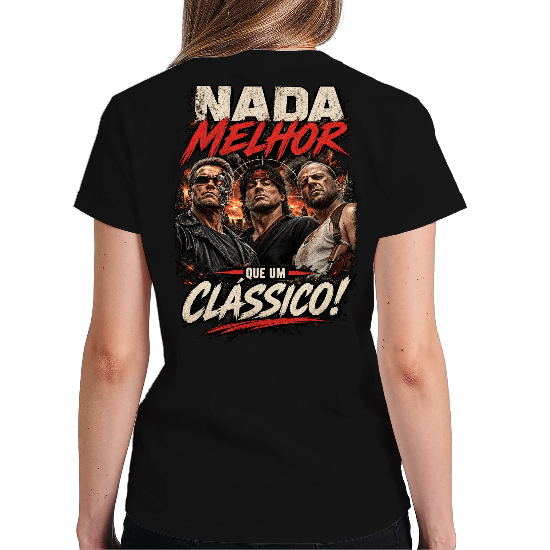 Camiseta Clássicos de ação (Stallone,Schwarzenegger,Willis) - Imagem 6