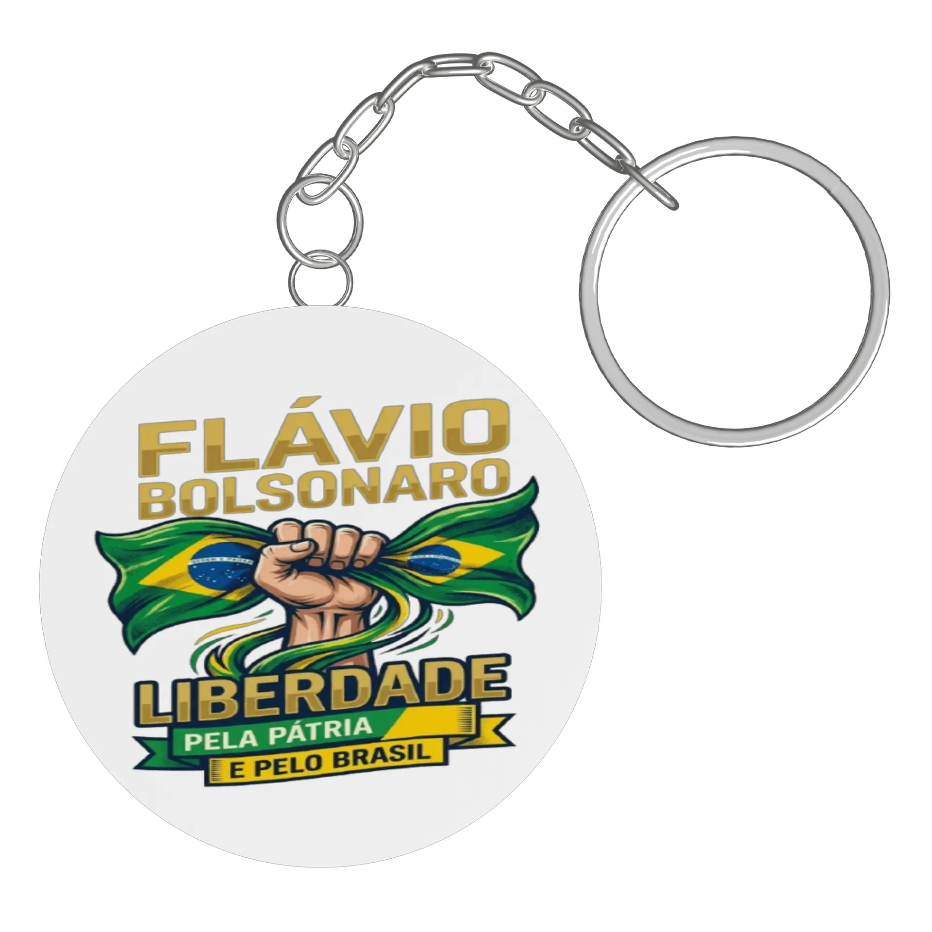 Chaveiro MDF Estampa Liberdade Brasil - Imagem 3