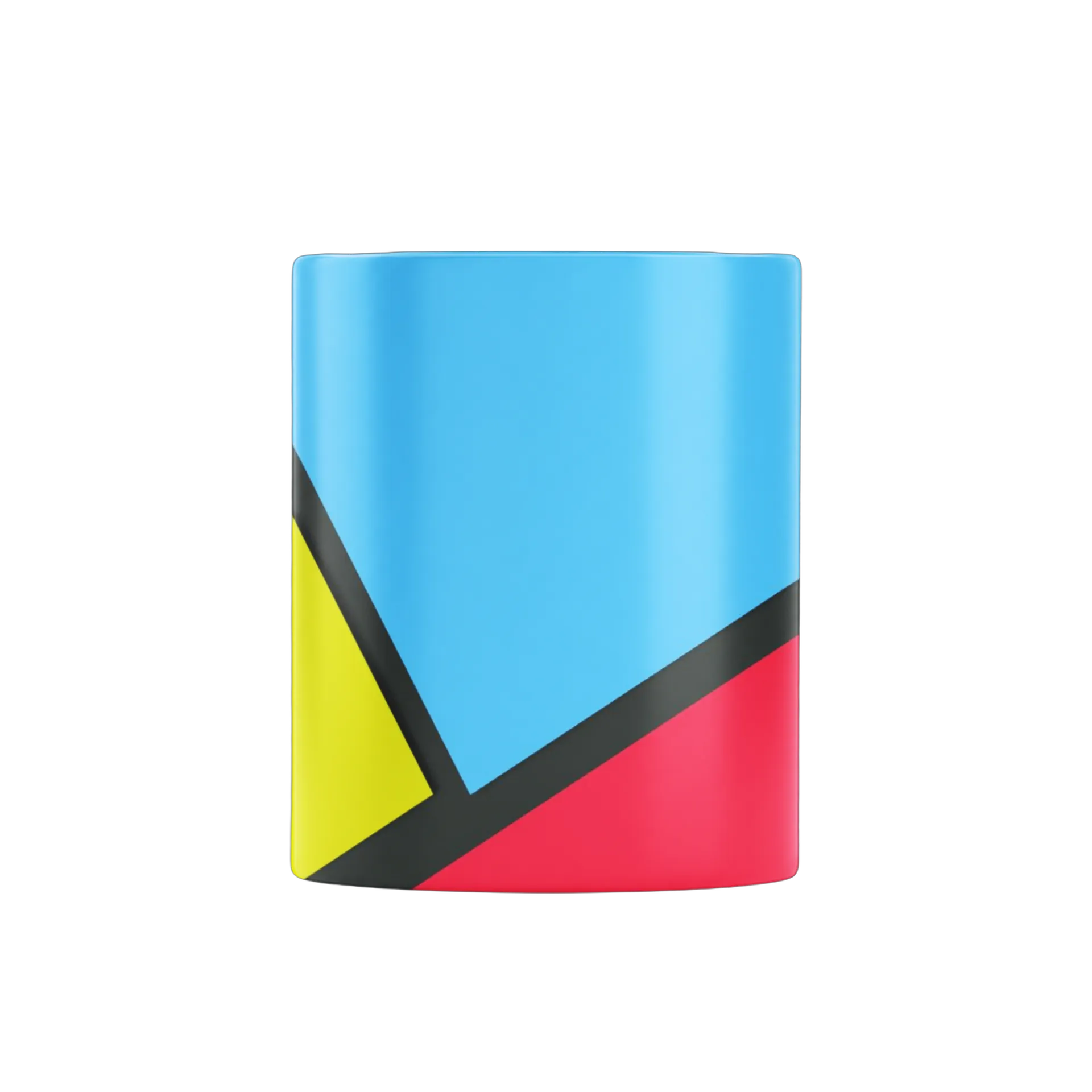Caneca Porcelana Estampa Abstrata Color Block 325ml - Imagem 2