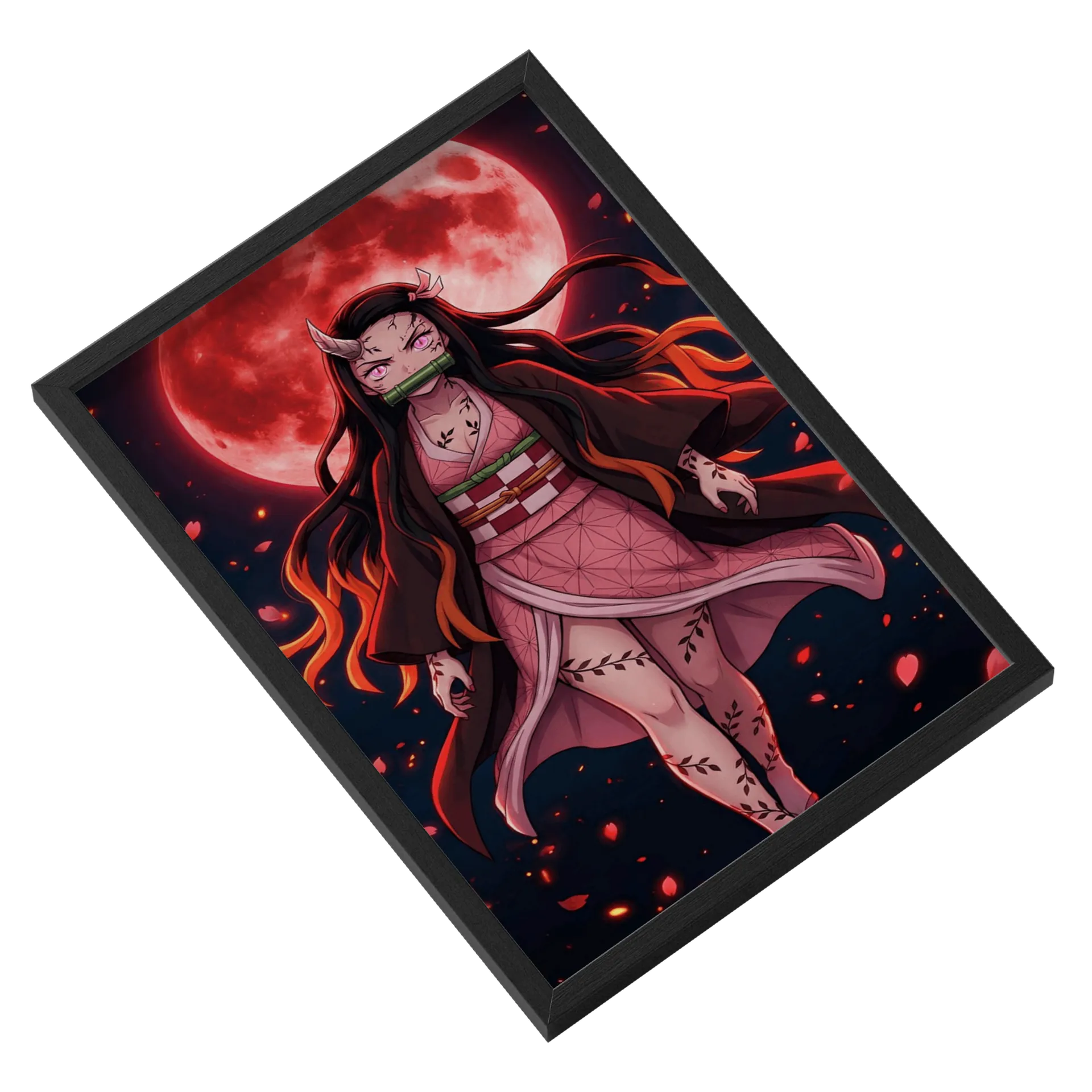 Quadro A3 personalizado Com Vidro Nezuko Kamado - Imagem 2