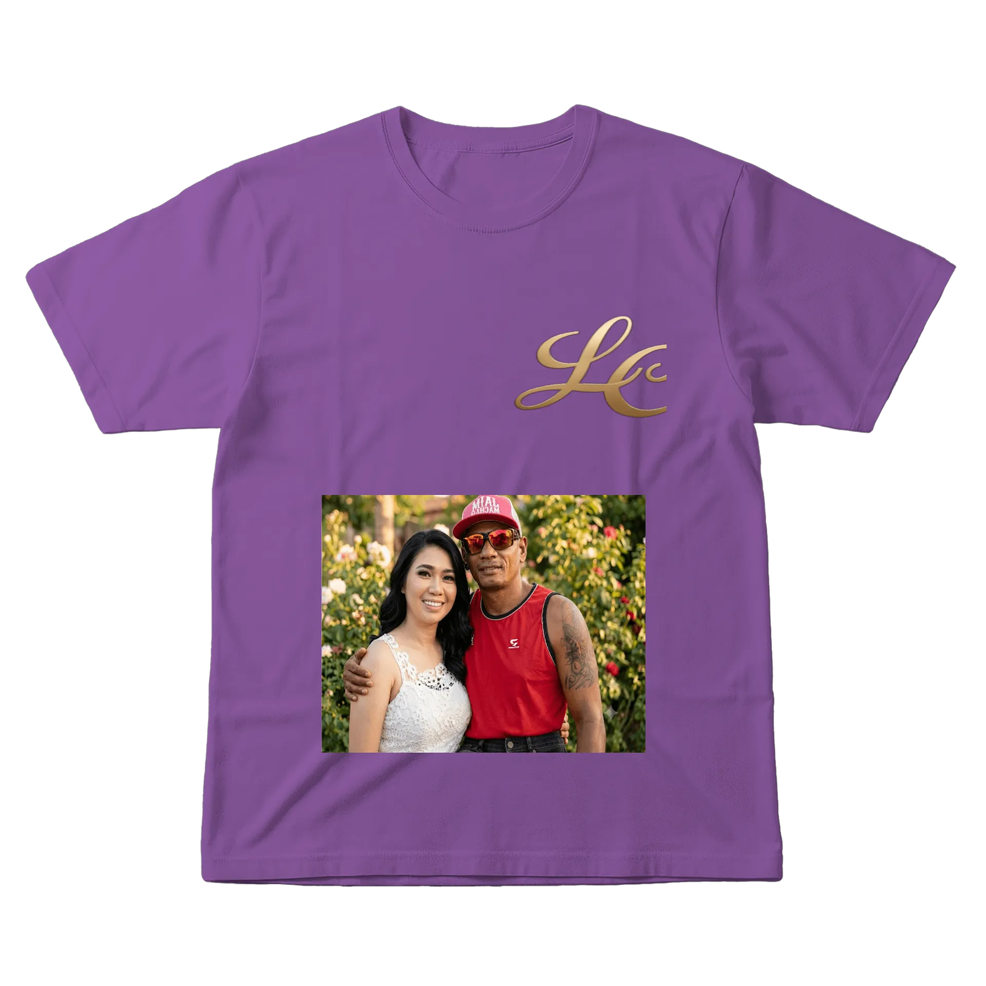 Camiseta oficial Lê Dias e cacachi cor Rocha - Imagem 1