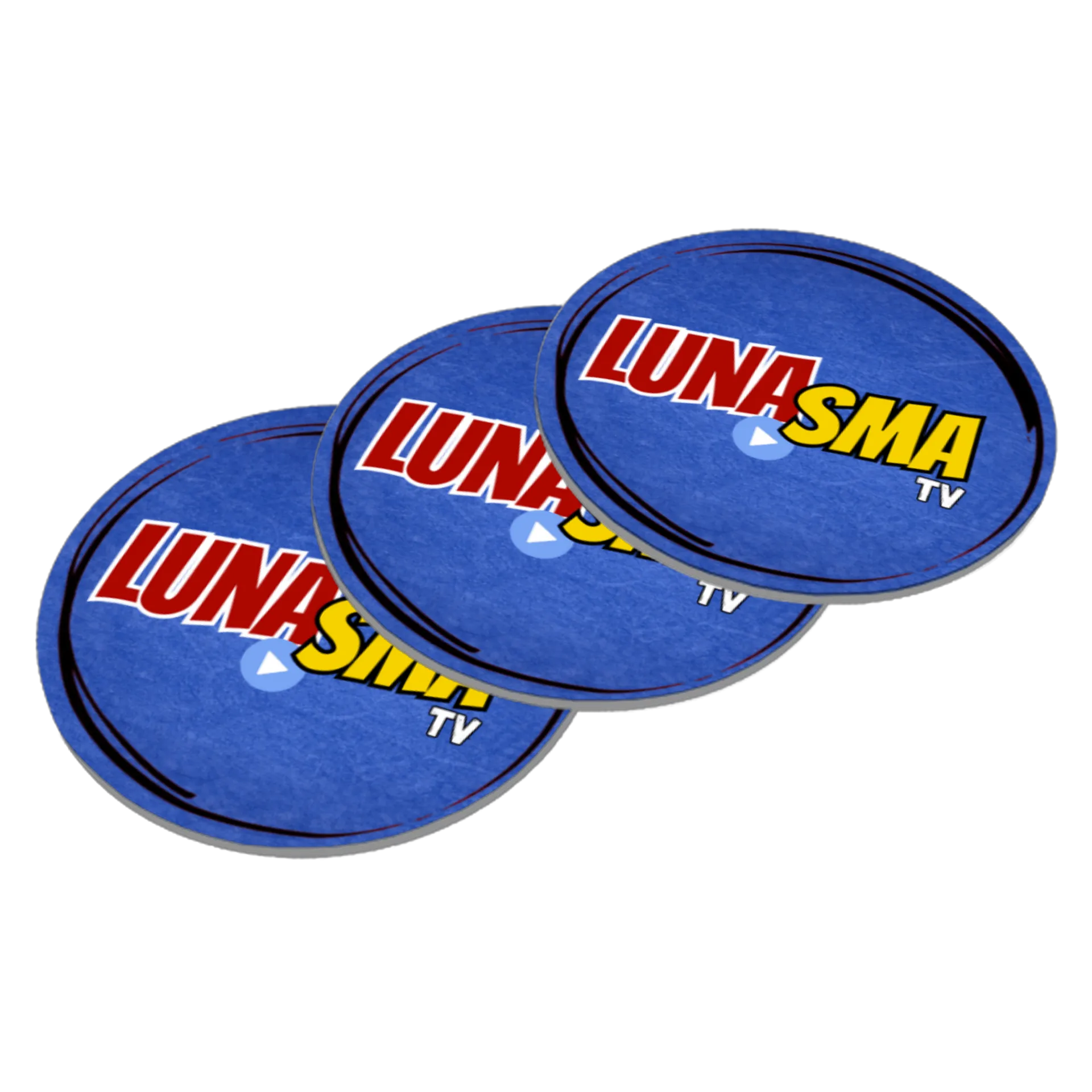 Porta-copo Logo Lunasma TV Tipográfico MDF - Imagem 2