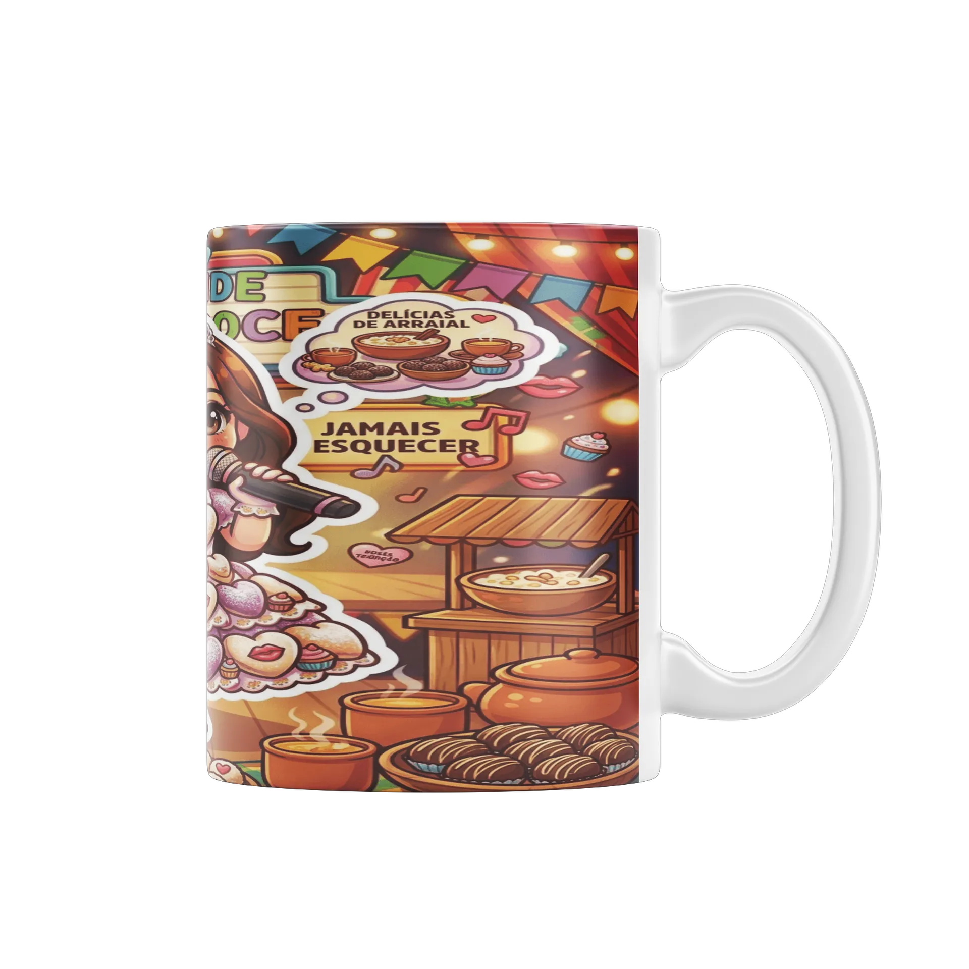 Caneca Cantora Chibi Vestido de Corações 325ml - Imagem 2