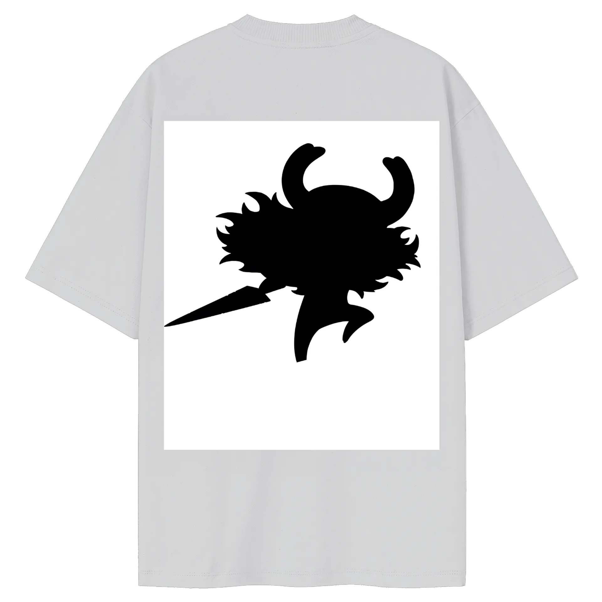 Camiseta Oversized Símbolo de Chifres Monocromático de gabriel — imagem 2 de 6