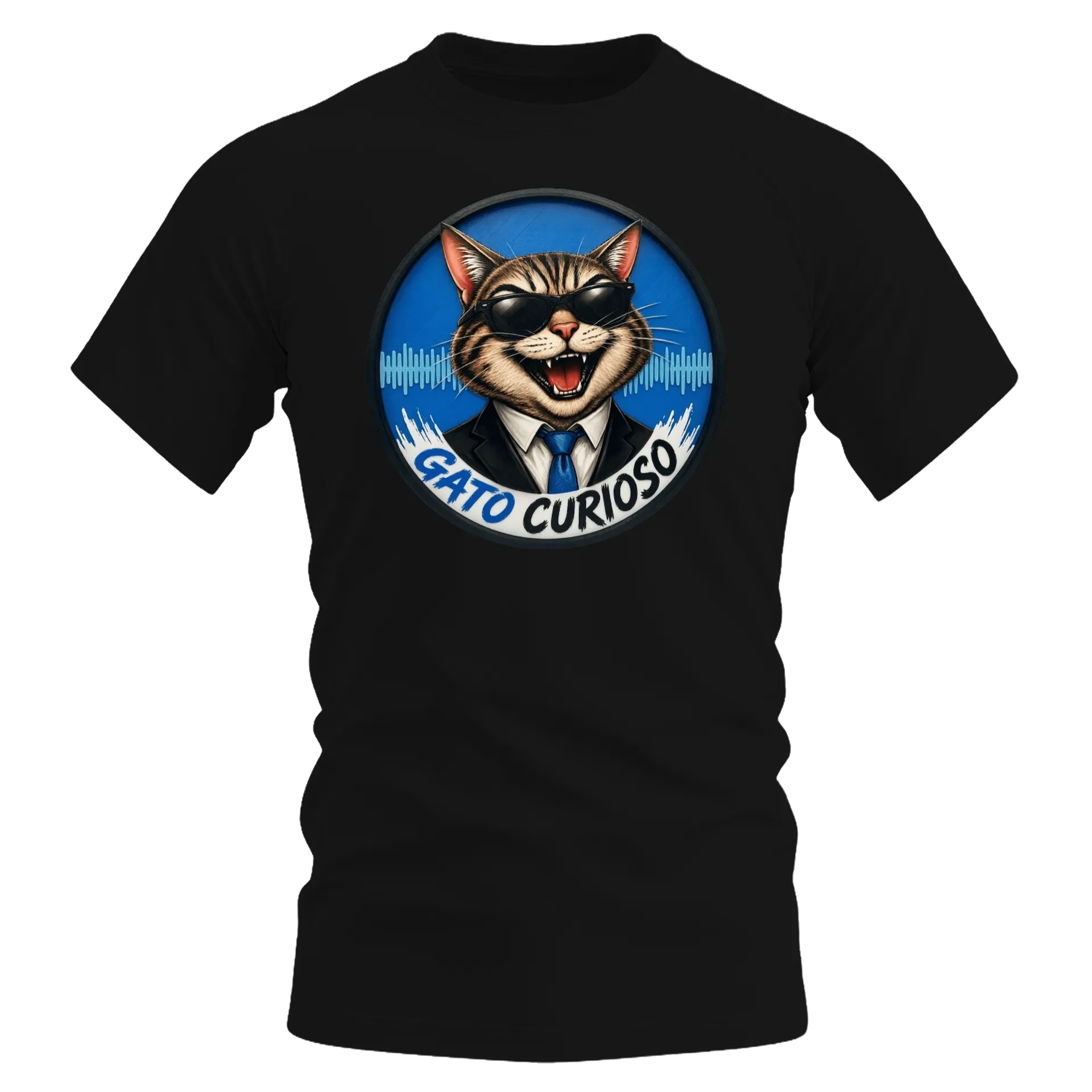 Camiseta DryFit de Gato Curioso  — imagem 1 de 6