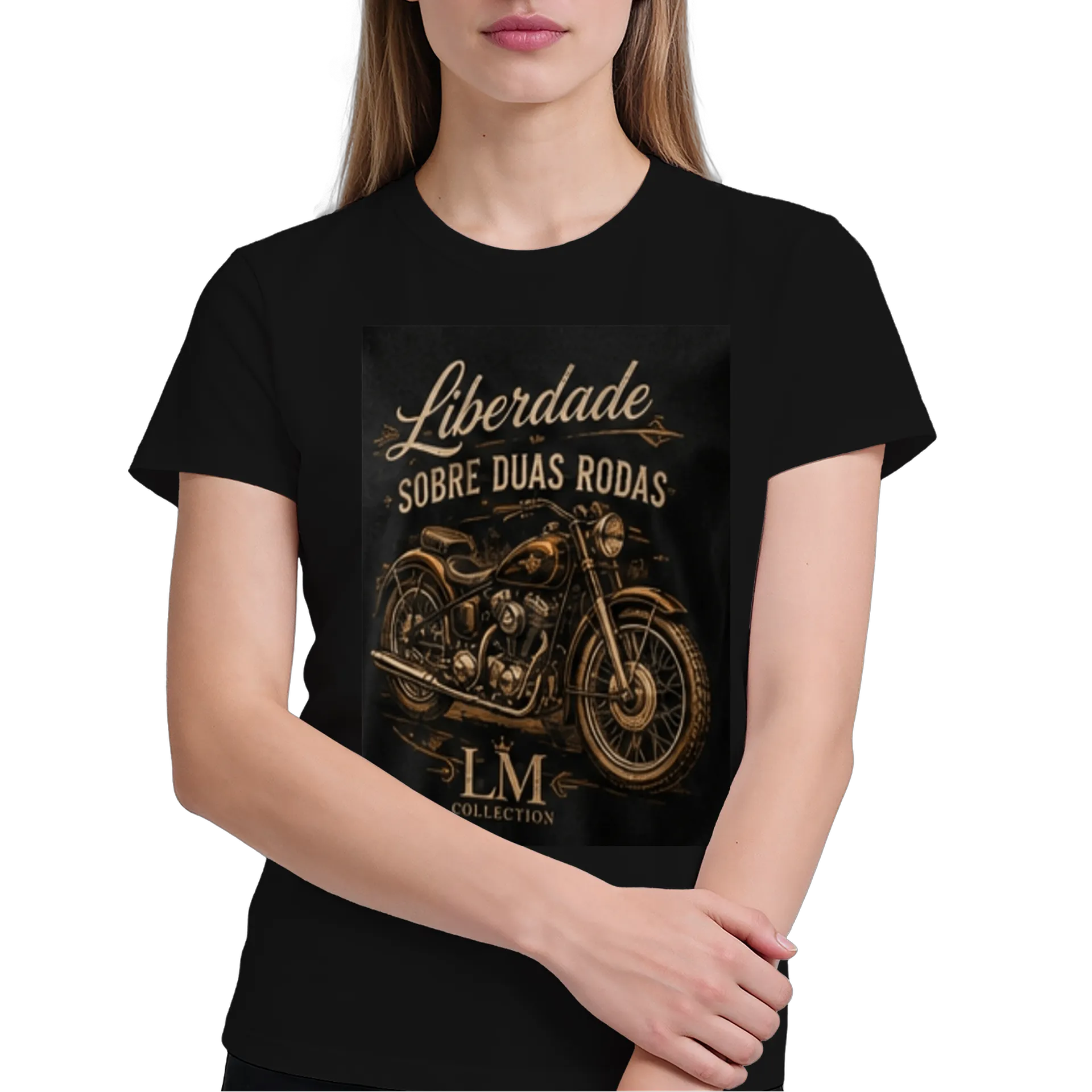 Camiseta Liberdade Sobre Duas Rodas 100% Algodão - Imagem 4