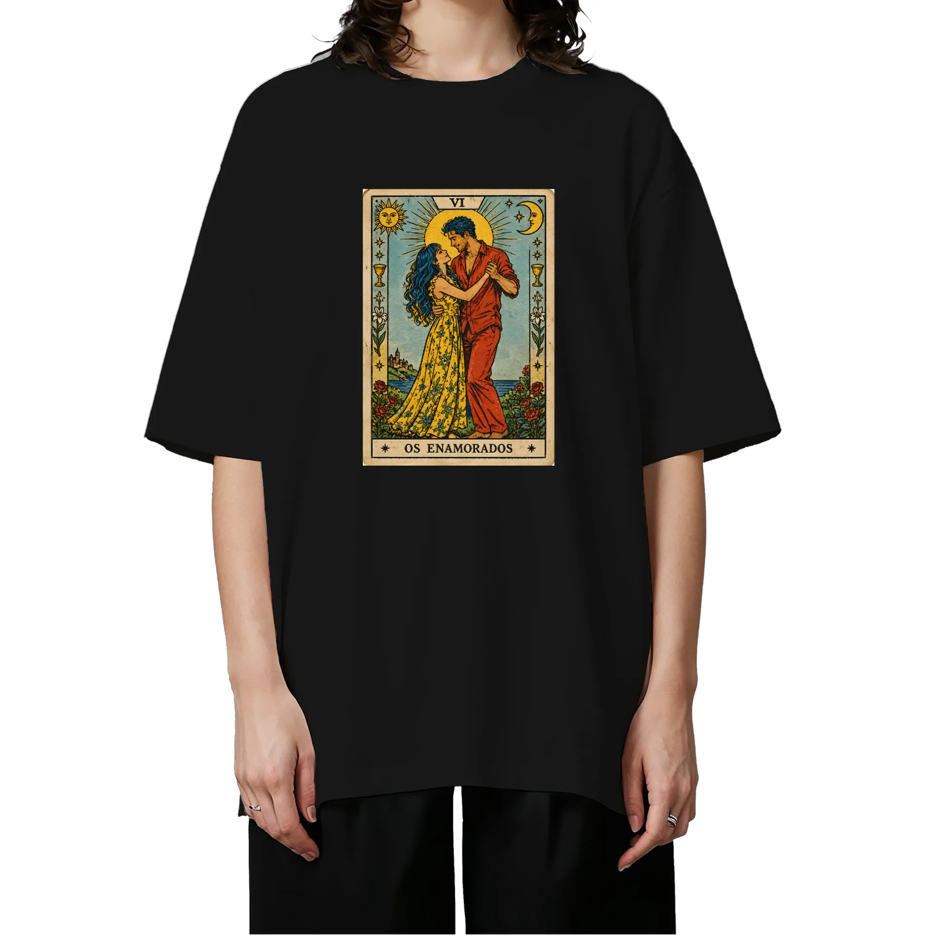 Camiseta Oversized Os Enamorados 100% Algodão - Imagem 3