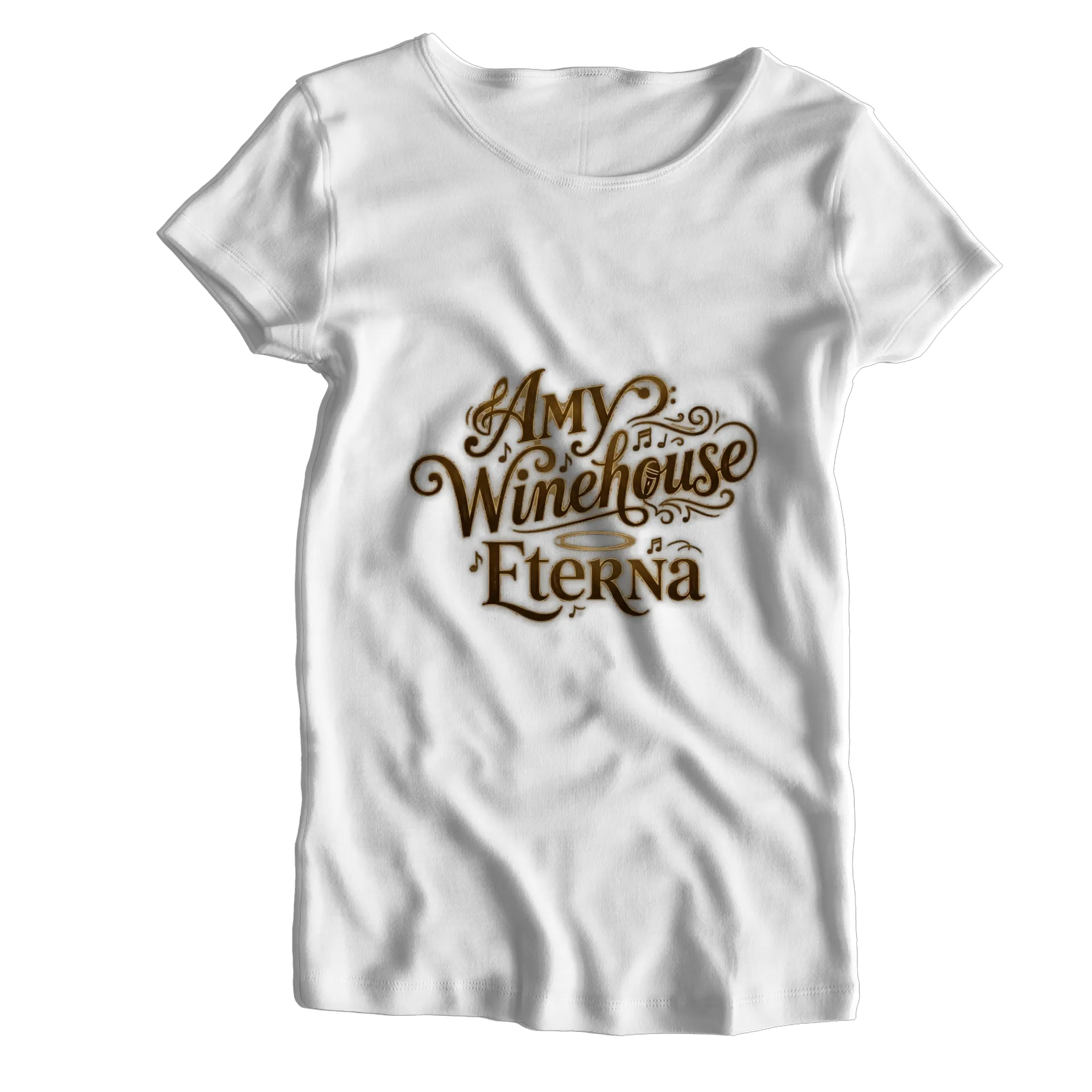 Camiseta Babylook Amy Winehouse Tipográfica e Retrato 100% de Caneca Store — imagem 1 de 5