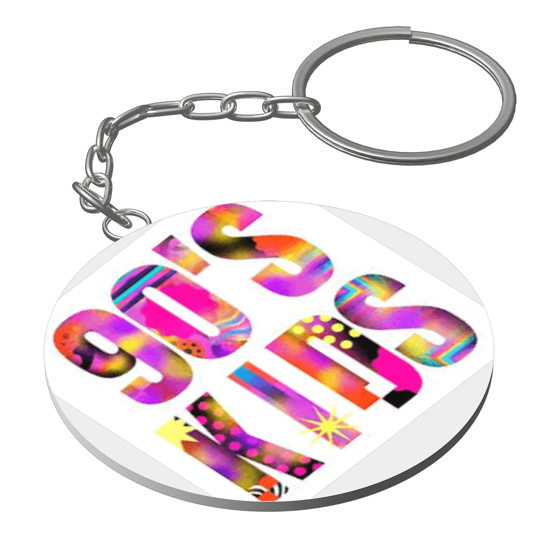 Chaveiro MDF Estampa 90's Kids Multicolorido - Imagem 1