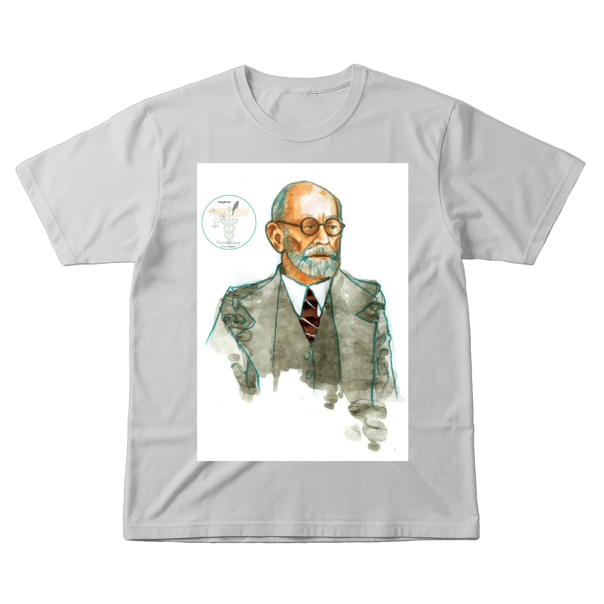 Camiseta Estampa Psicologia 100% Algodão - Imagem 1