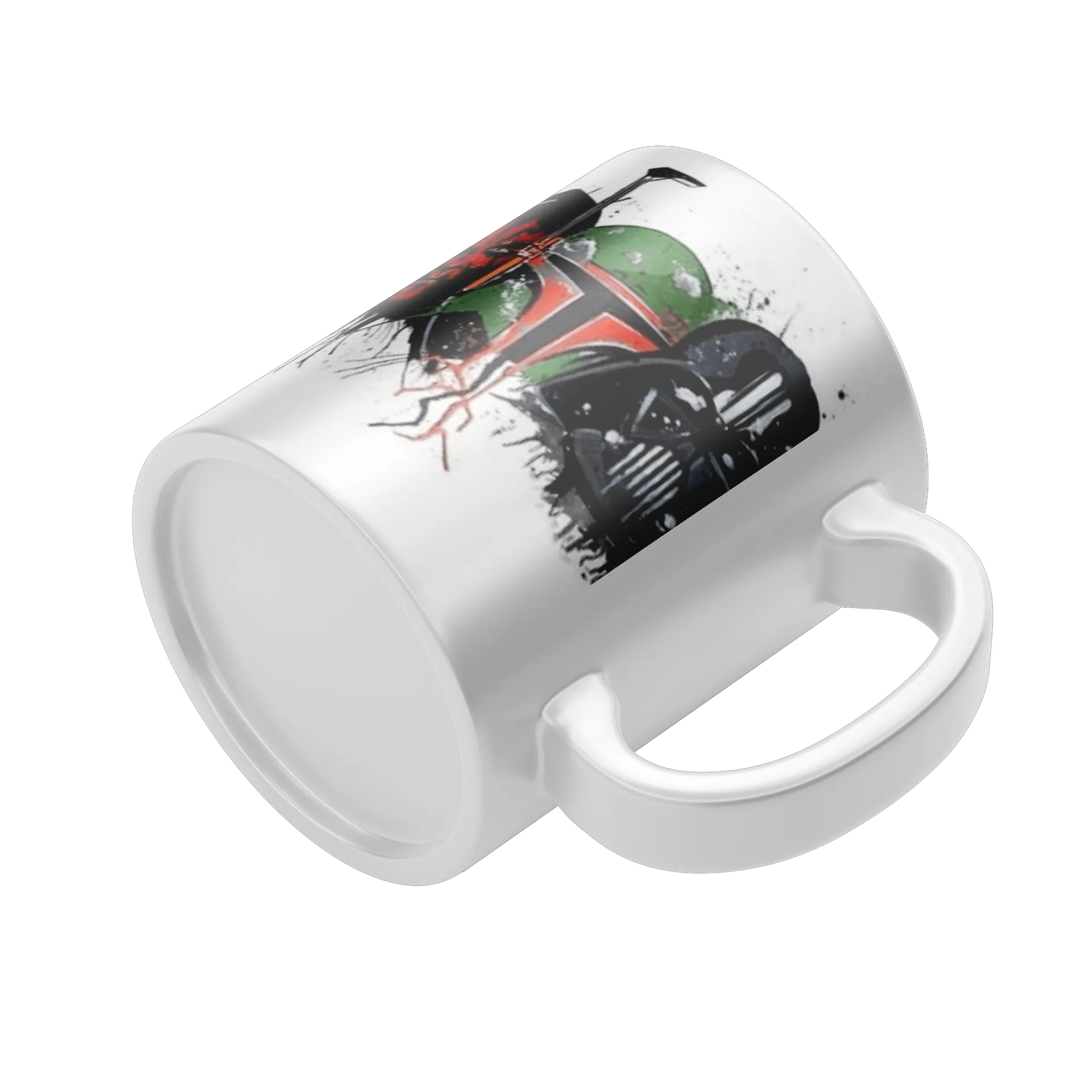 Caneca Porcelana Capacetes de Ficção Científica Arte de Cuppira — imagem 4 de 4