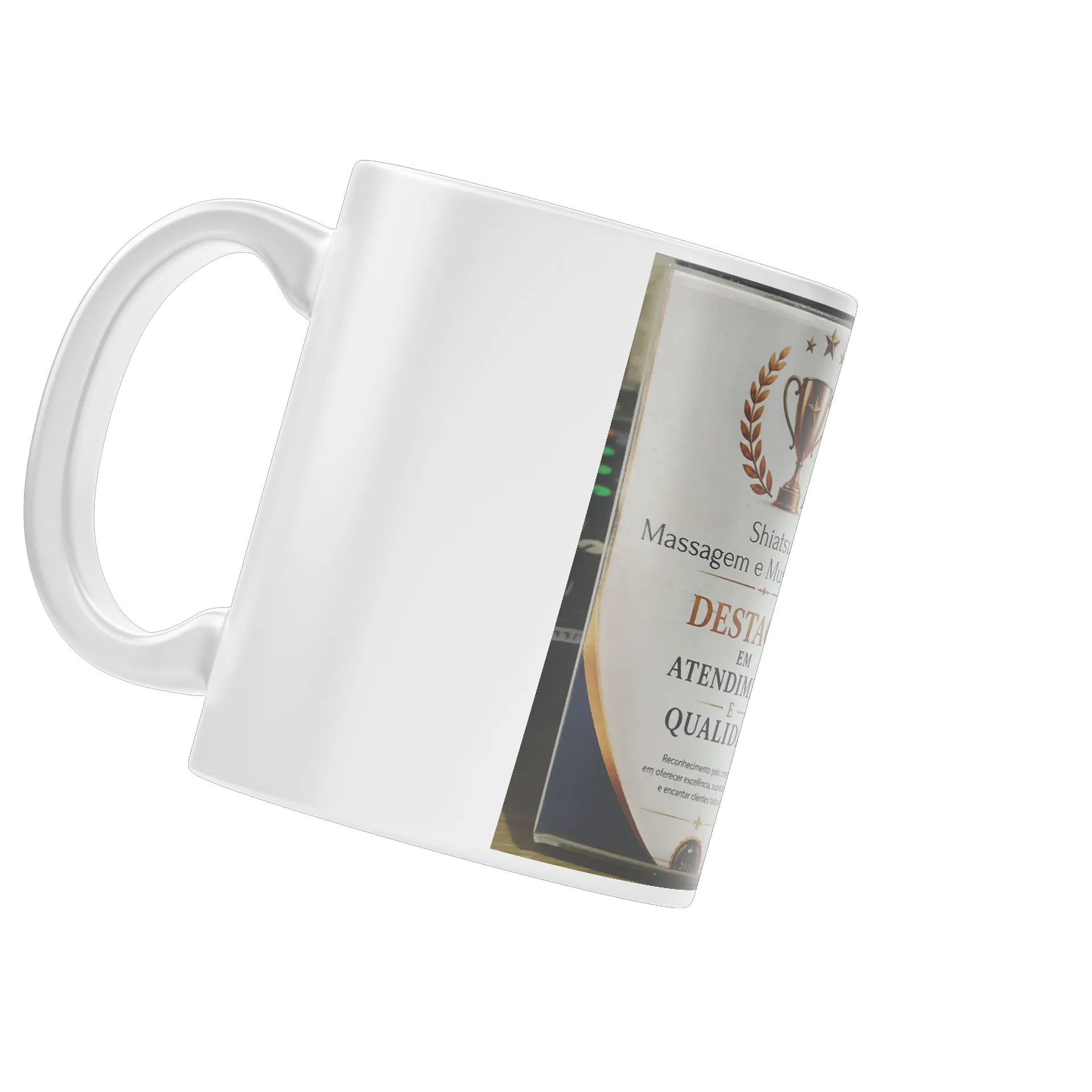 Caneca Porcelana Destaque em Atendimento e Qualidade 325ml - Imagem 4