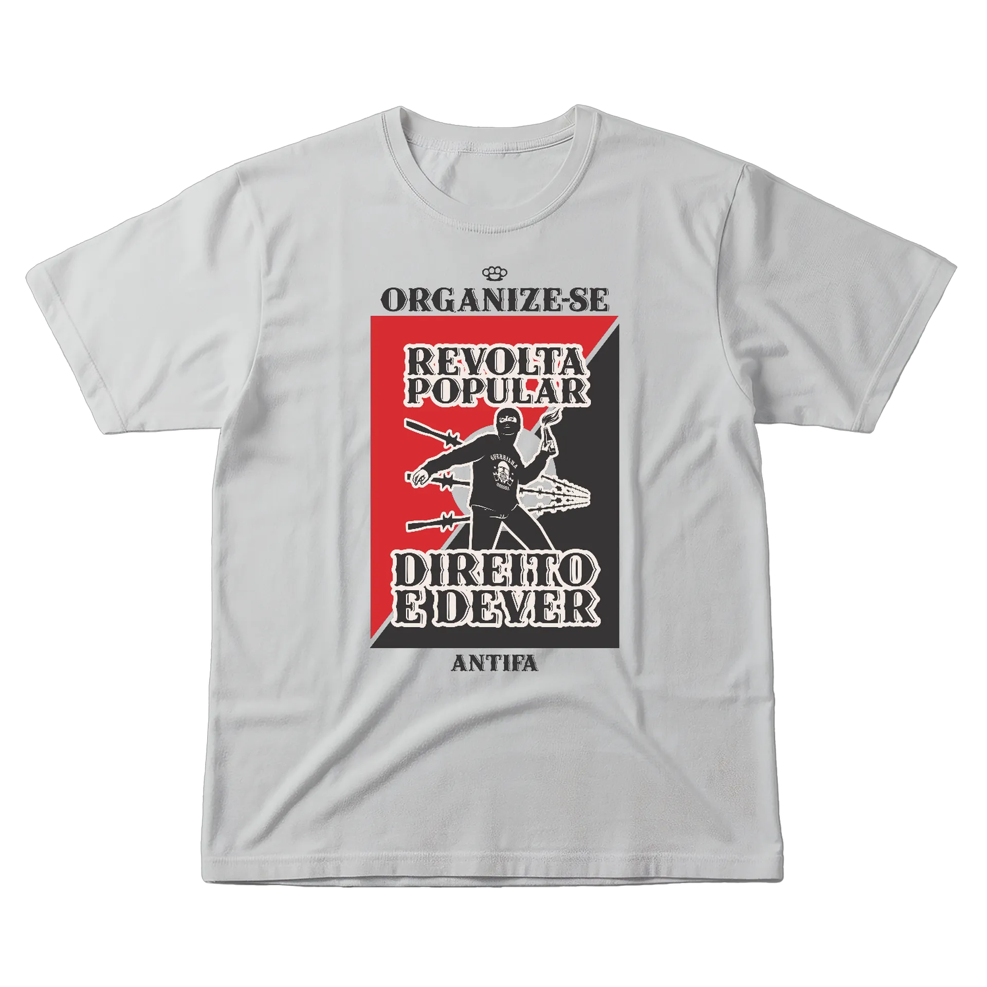 Camiseta Revolta Popular Antifa 100% Algodão - Imagem 1