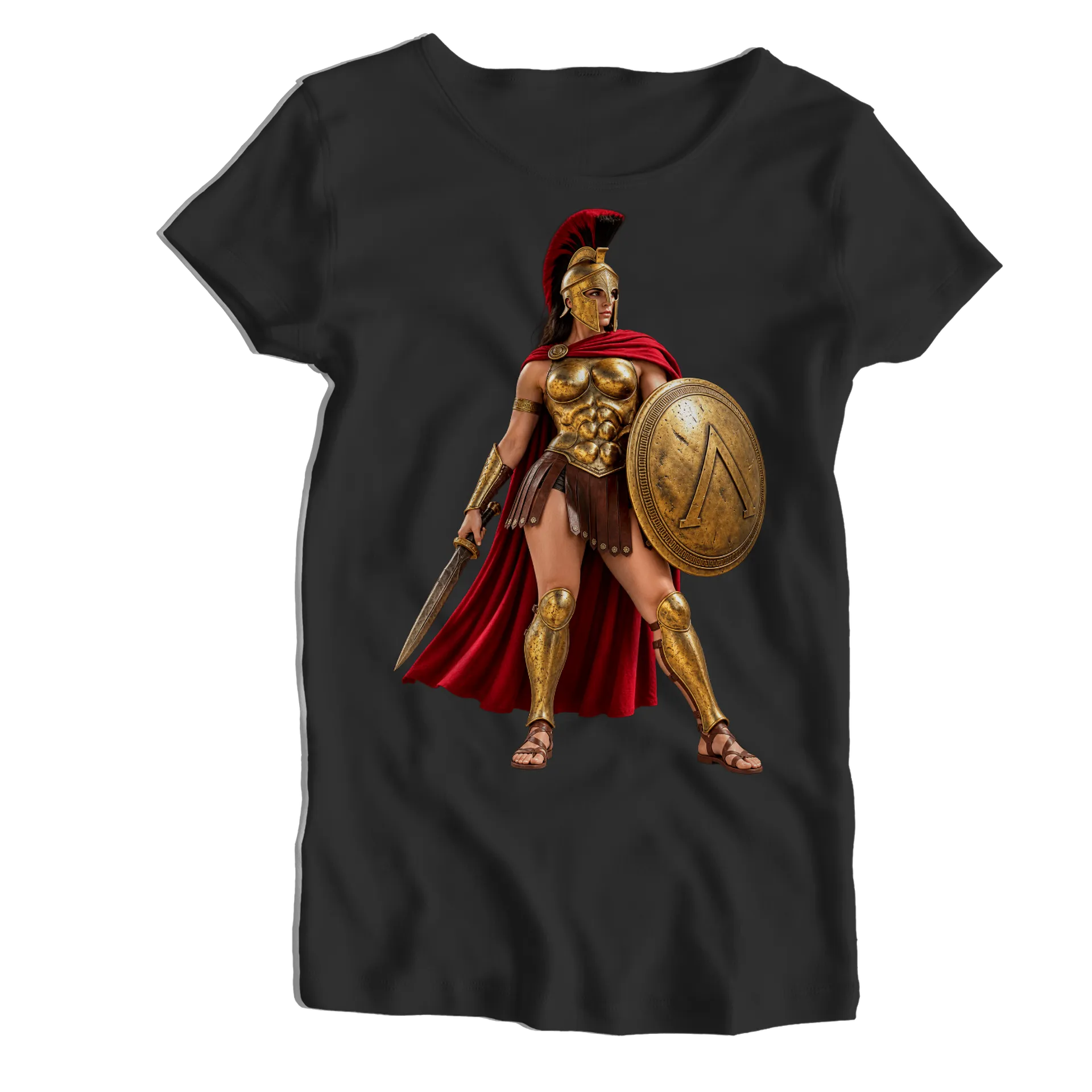 Camiseta Babylook Guerreira de Armadura Dourada 100% Algodão de WEB TV JOAÇABA  — imagem 1 de 5