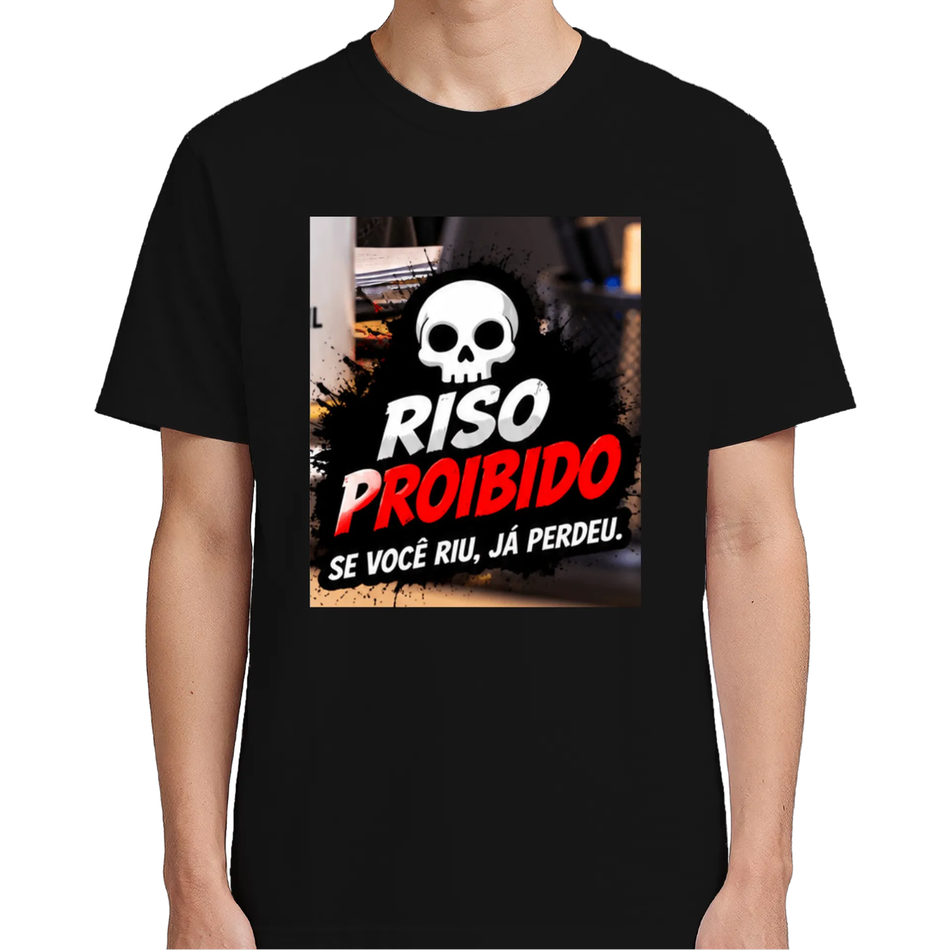 Camiseta Branco Estampa Rivaldo Proibido 100% Algodão - Imagem 4