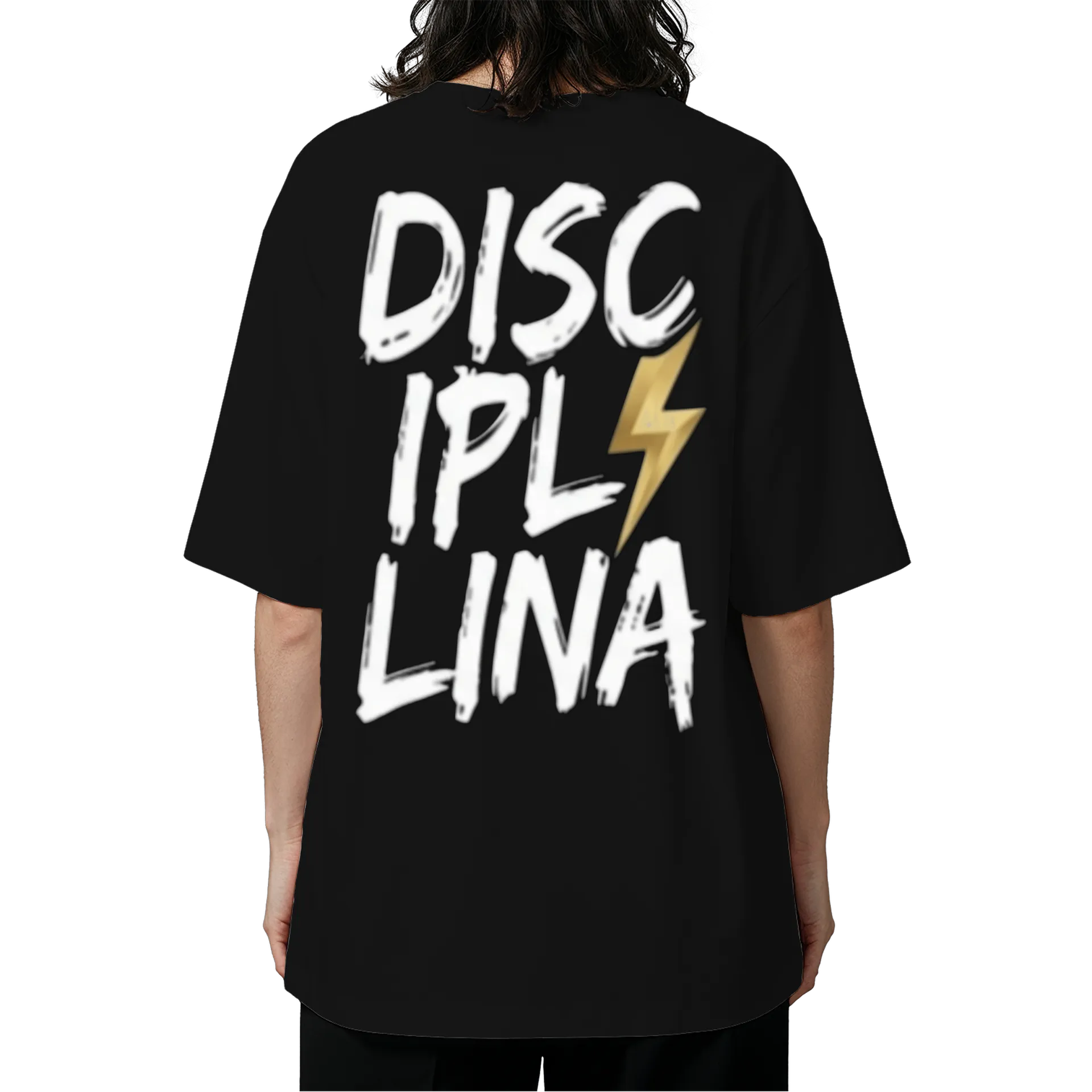 Camiseta Oversized Estampa Disciplina 100% Algodão - Imagem 5