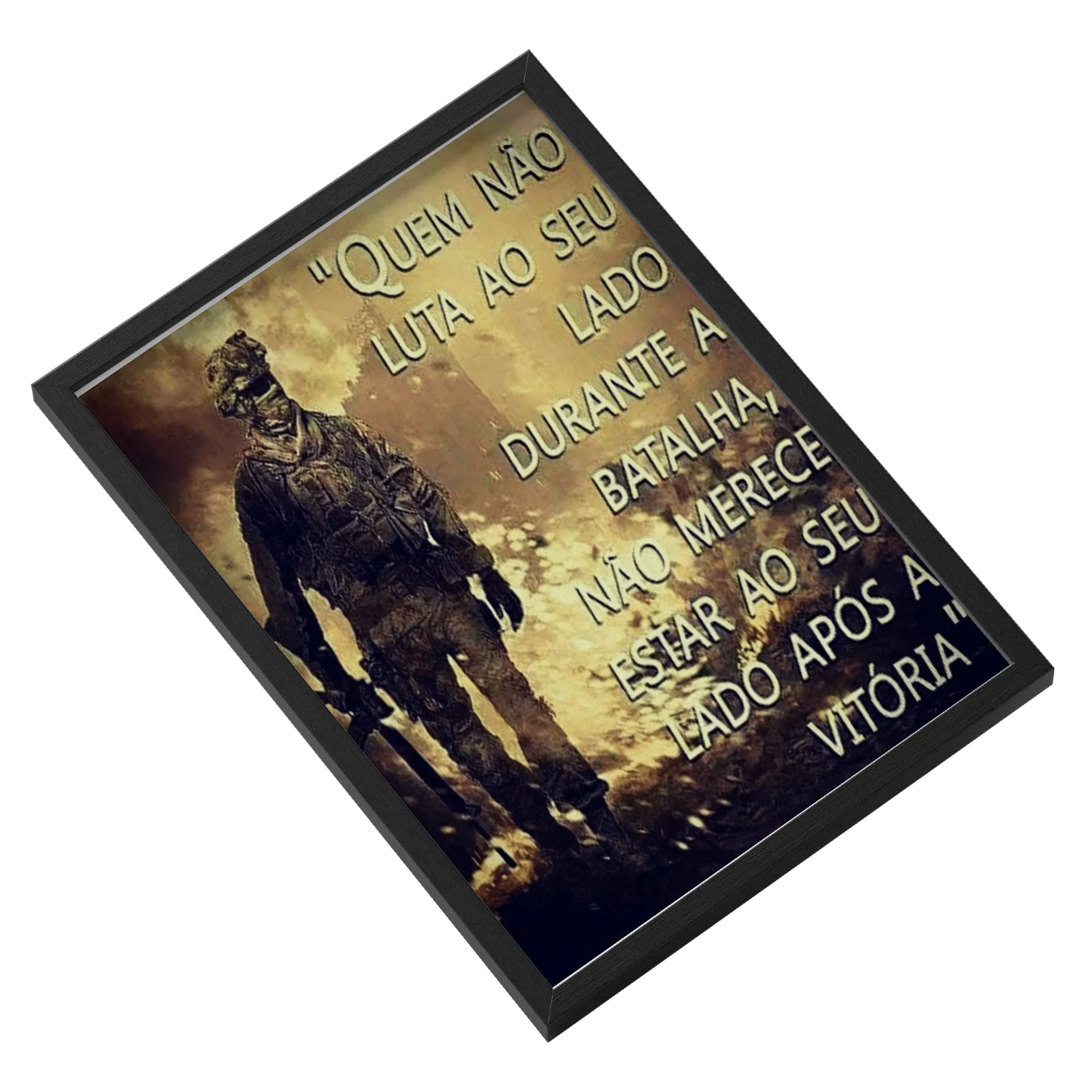 Quadro Frases Inspiradoras Aos Vencidos A3 com Vidro MDF e de carlos — imagem 2 de 3