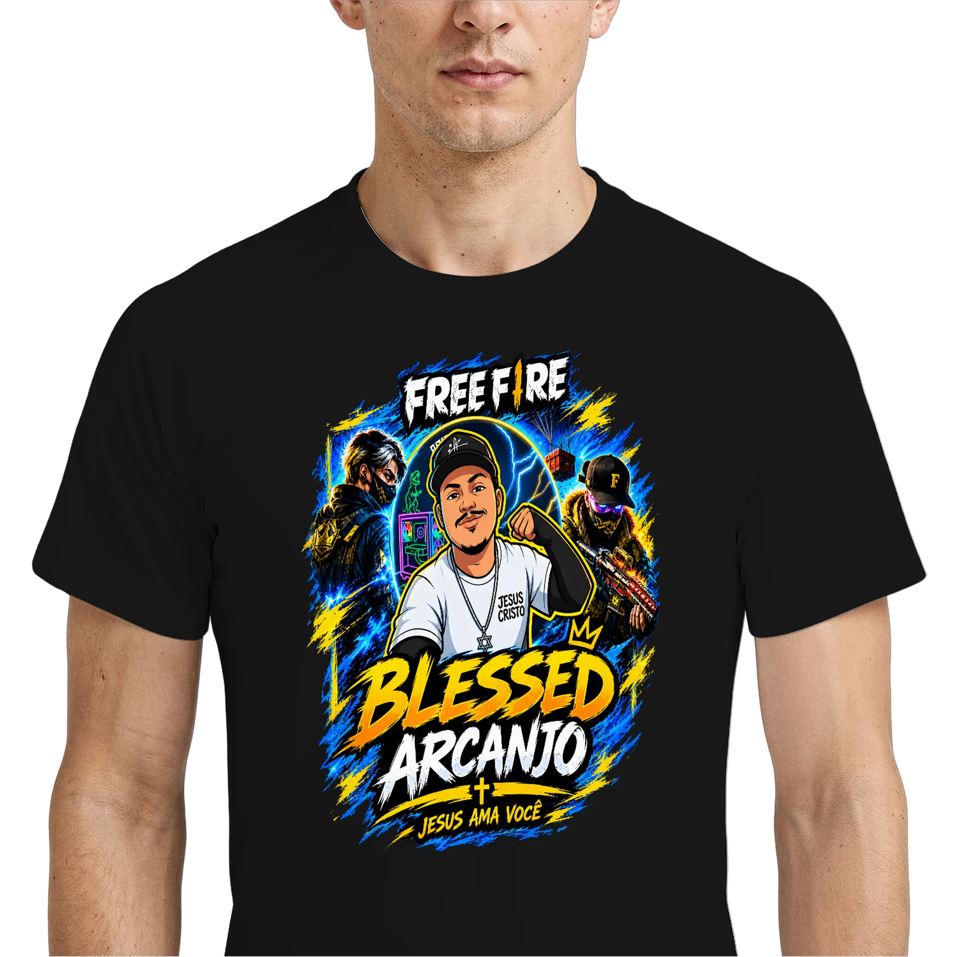 Camiseta Dry Fit Estampa Streamer Vem Na Fé - Imagem 4
